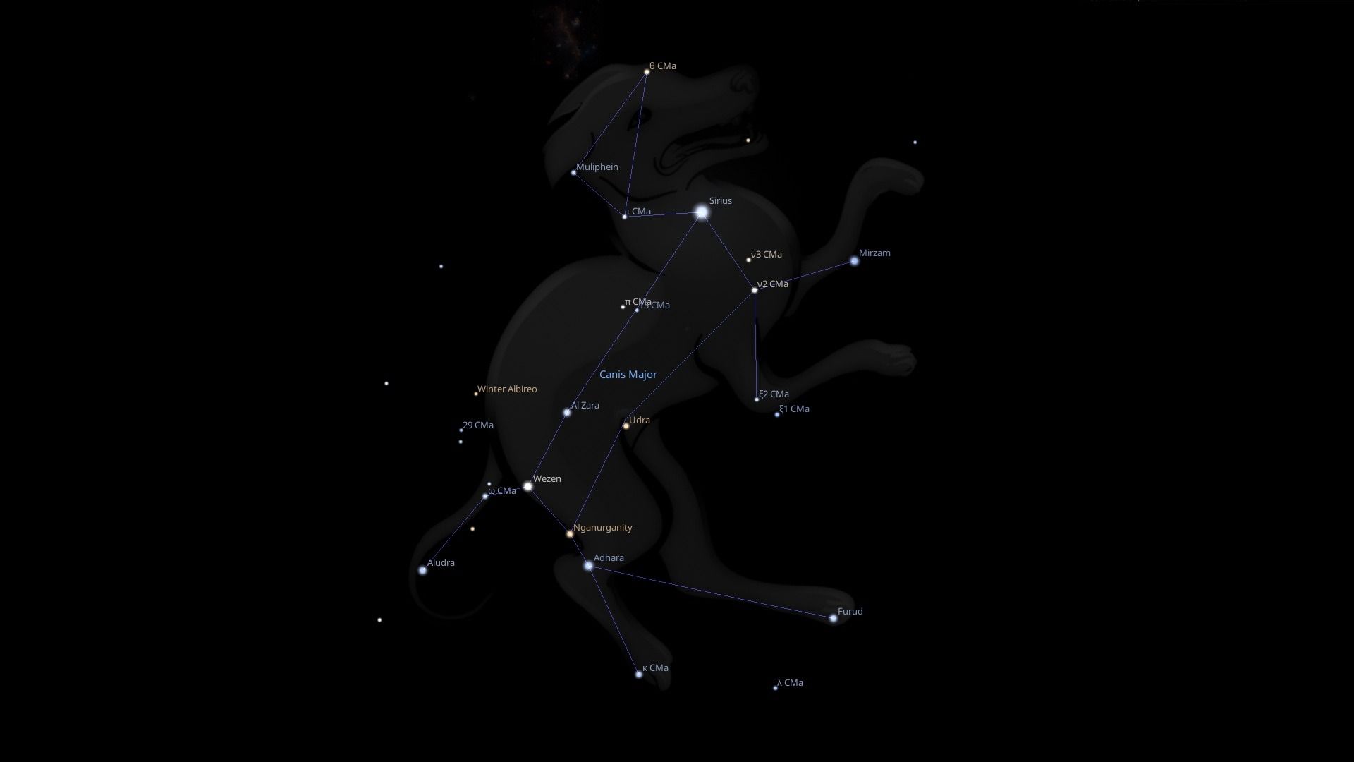 1920x1080 Canis Major Constellation Meaning