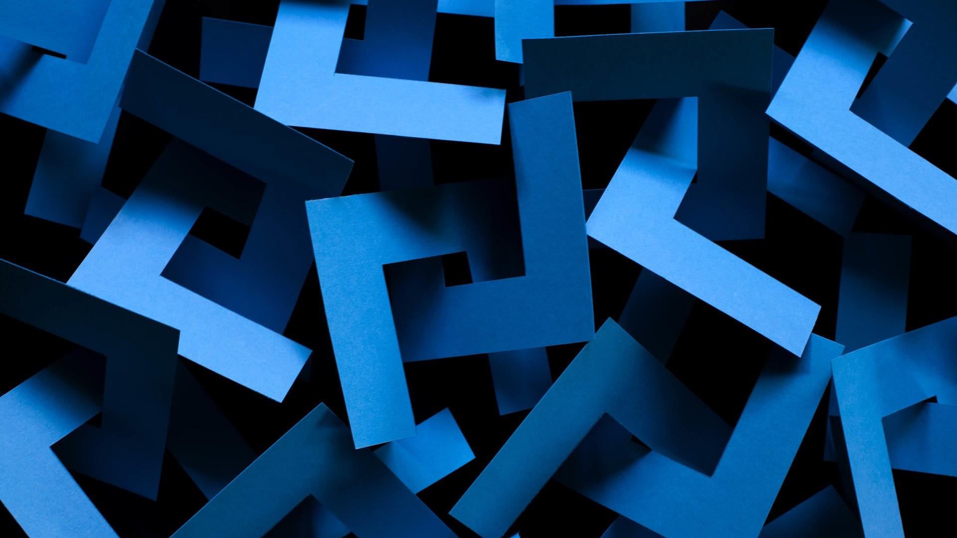 1920x1080 Blue Geometric Shapes HD Geometric Wallpaper