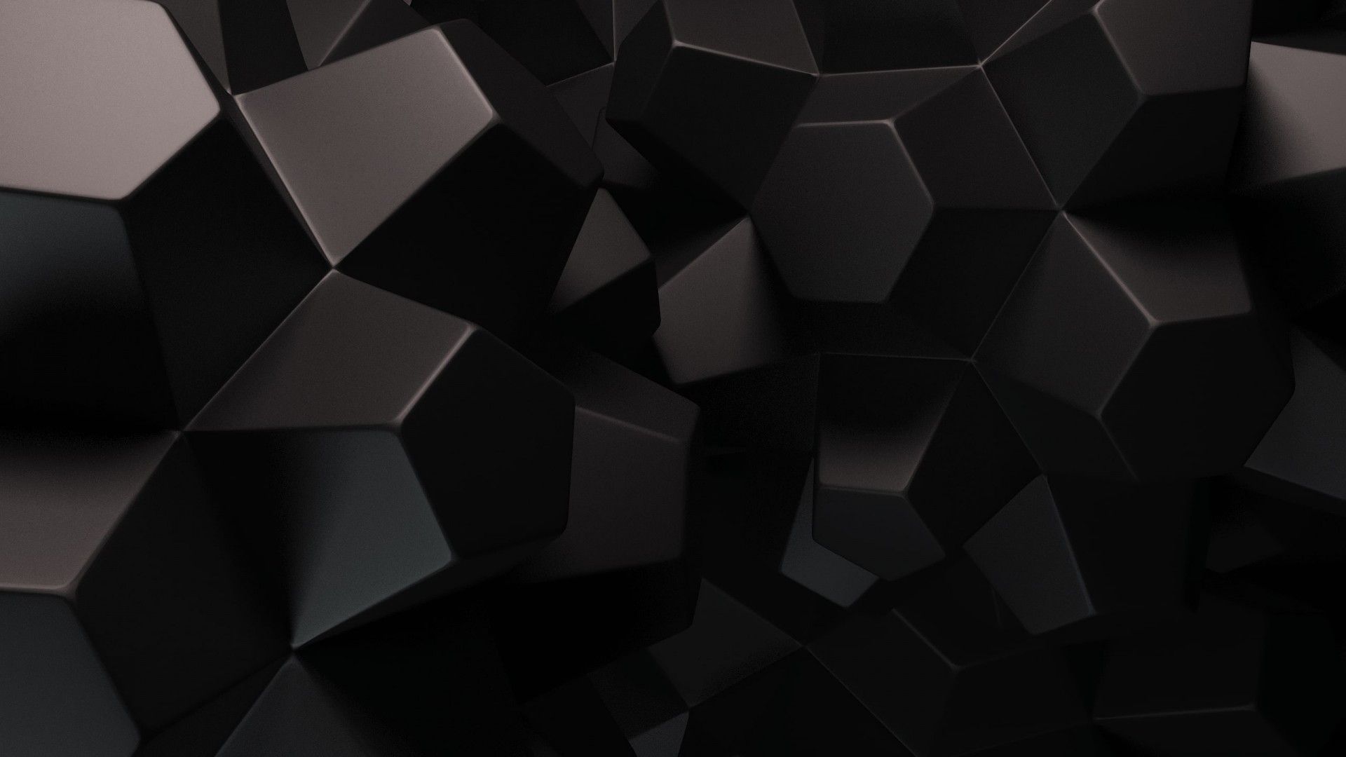 1920x1080 Black Octagon Geometric Shape HD Geometric Wallpaper