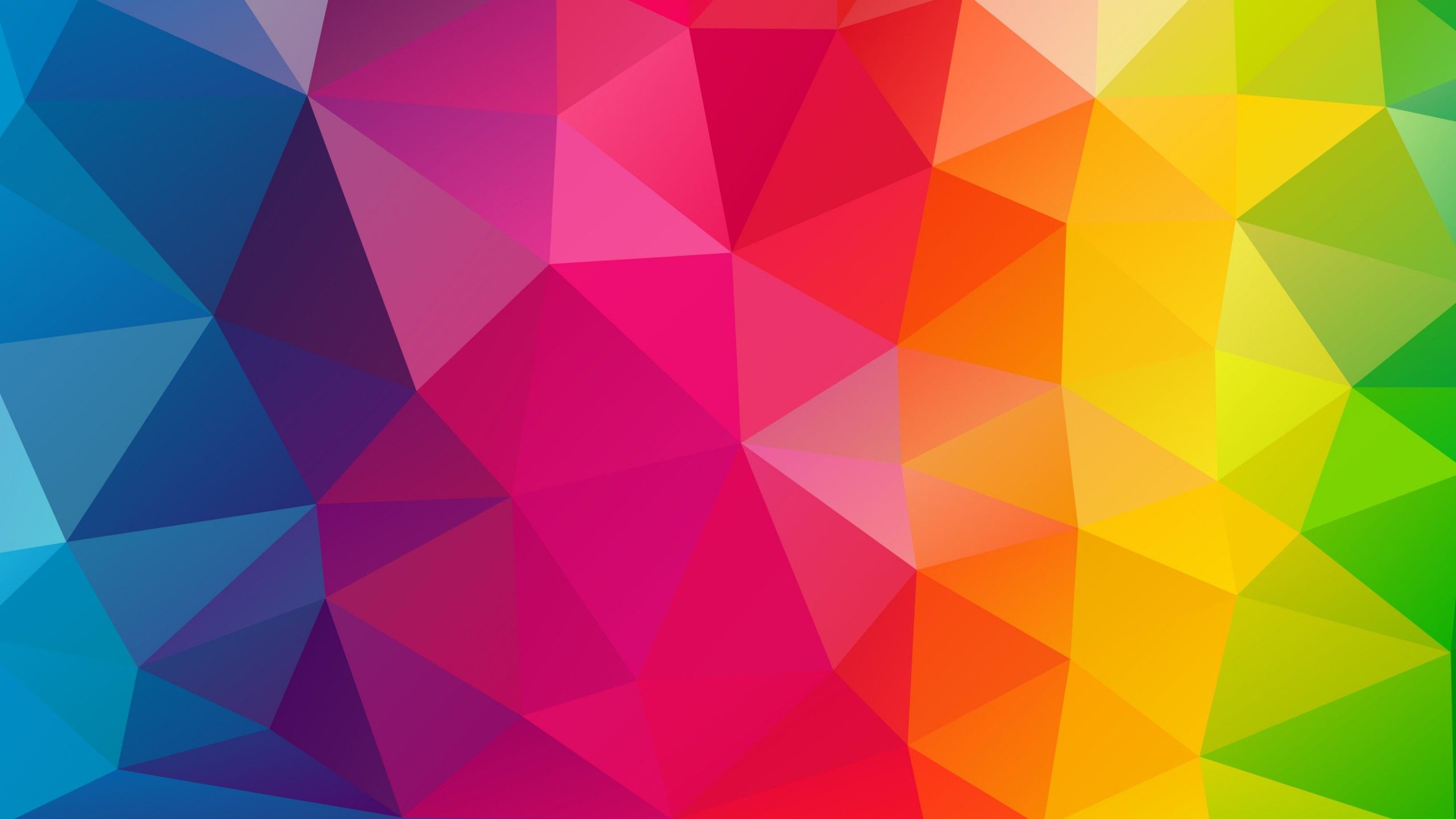 2560x1440 Colorful Triangles Abstraction Background 4K HD Geometric Wallpaper