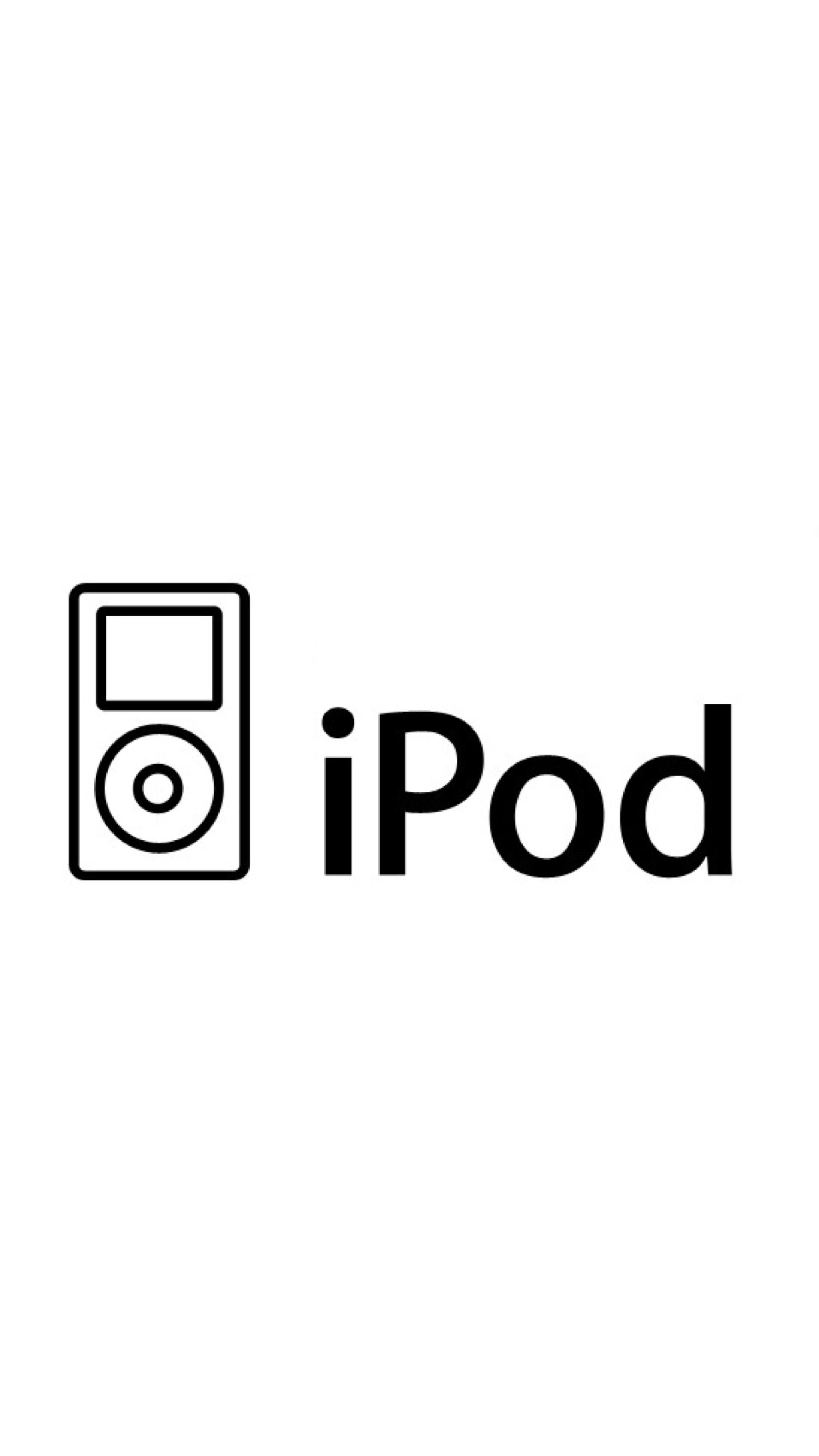 2048x3638 Minimalist iPod wallpaper. (Made from the made for iPod logo)