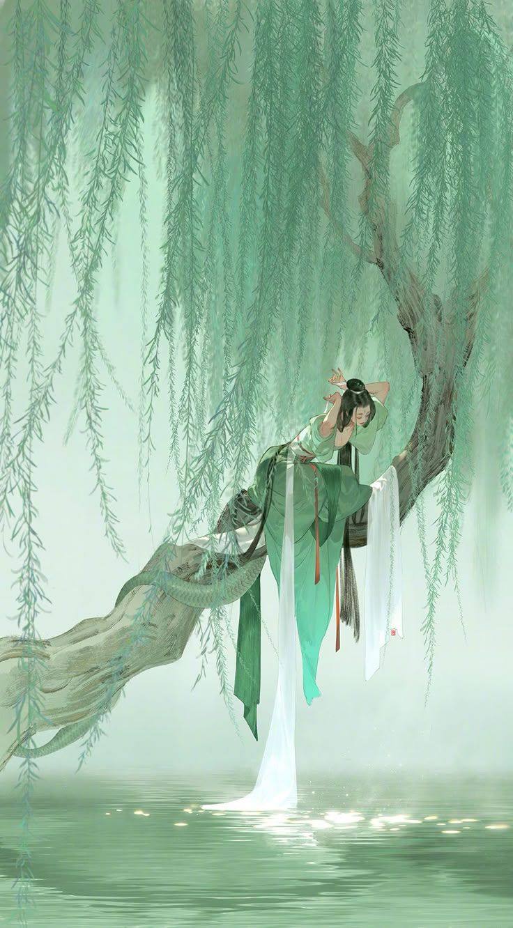 736x1332 Chinese spring wallpaper. Manhwa forest, Traditional chinese wallpaper, Scenery