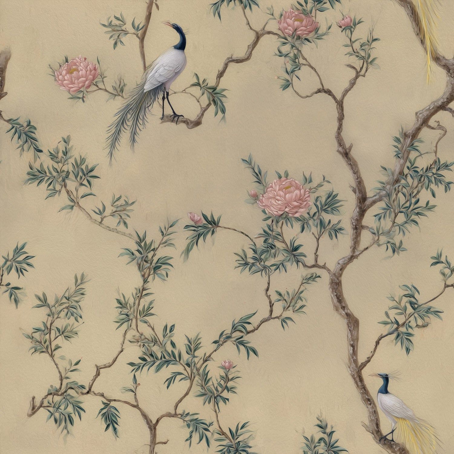 1500x1500 Botanical Gold Wallpaper