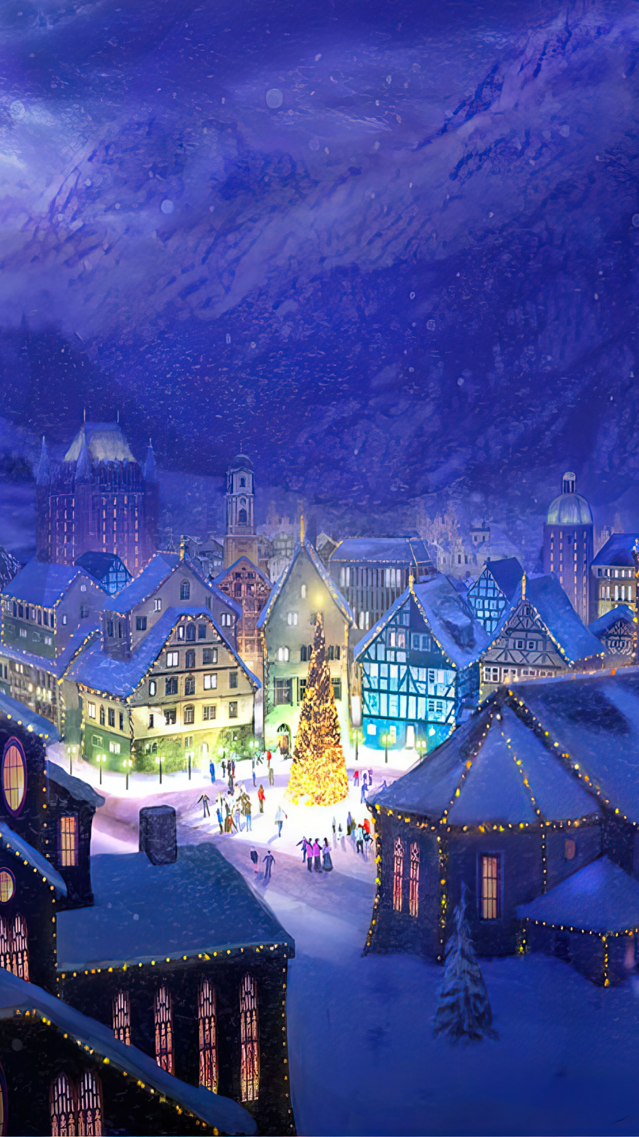 2160x3840 Christmas Village 4K Wallpaper iPhone HD Phone h