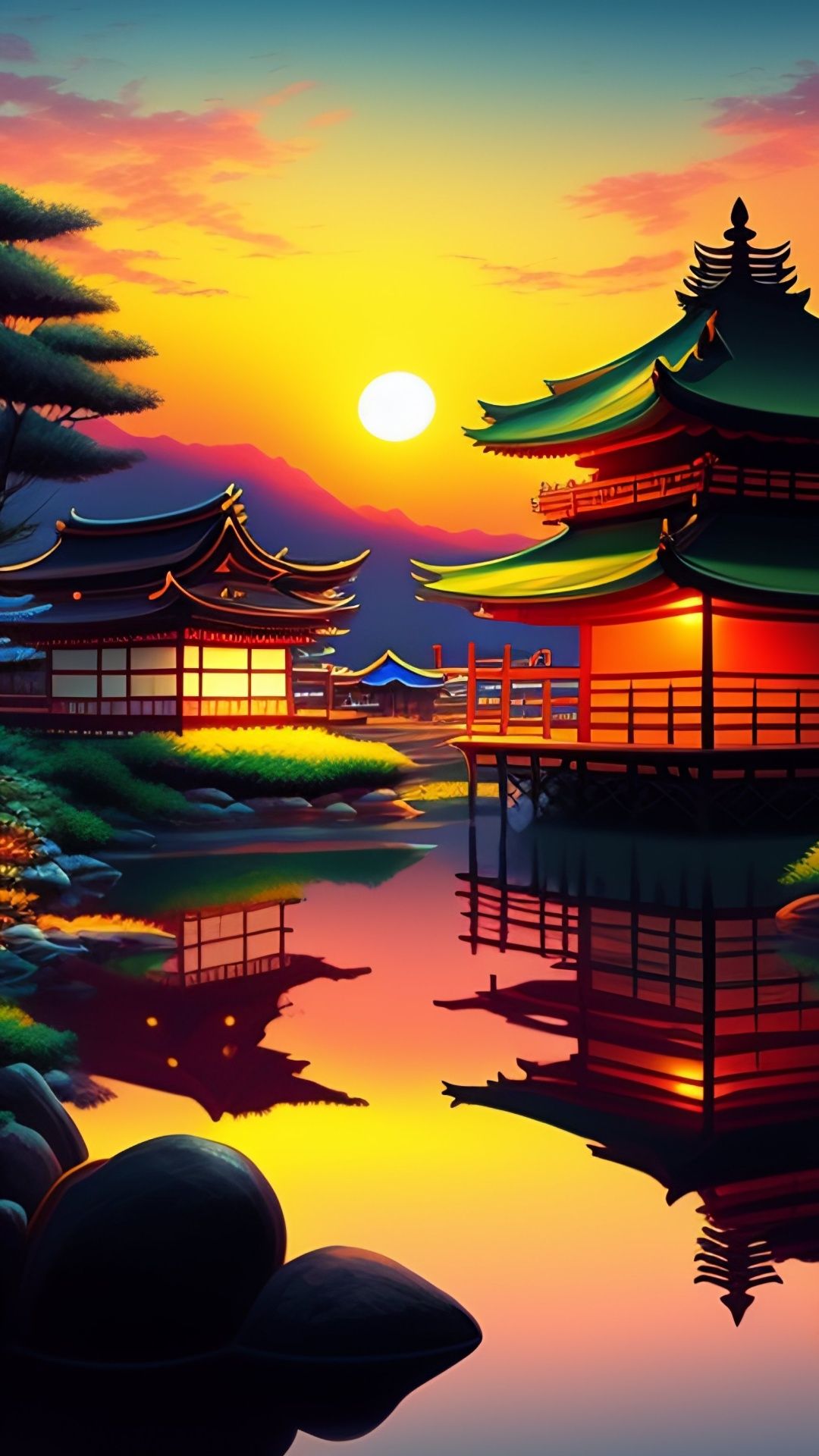 1080x1920 Village iPhone Wallpaper