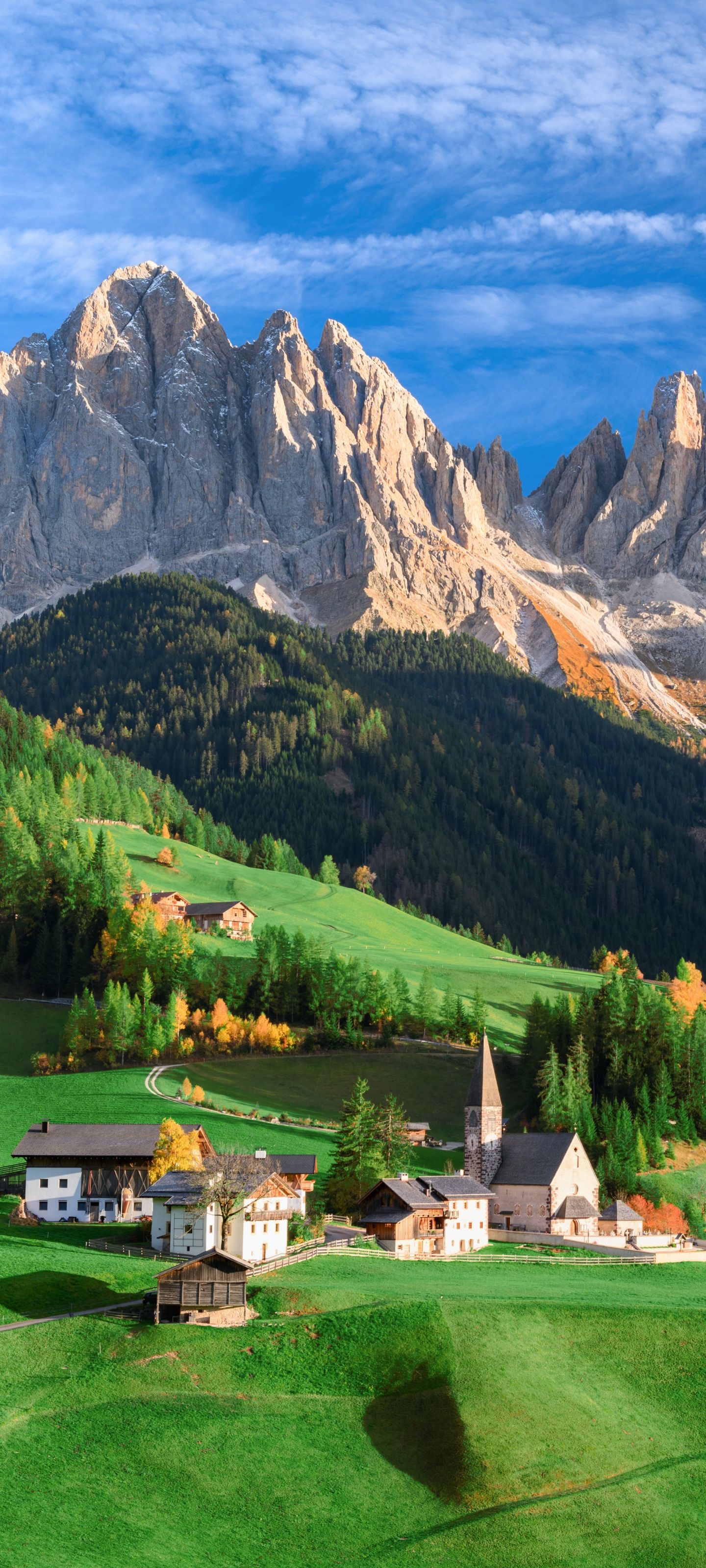 1440x3200 Santa Maddalena Italy in Autumn Dolomites Village Landscape 4K UHD Wallpaper for UltraHD Desktop and TV : Widescreen and UltraWide Display : Dual Monitor : Smartphone and Tablet Devices