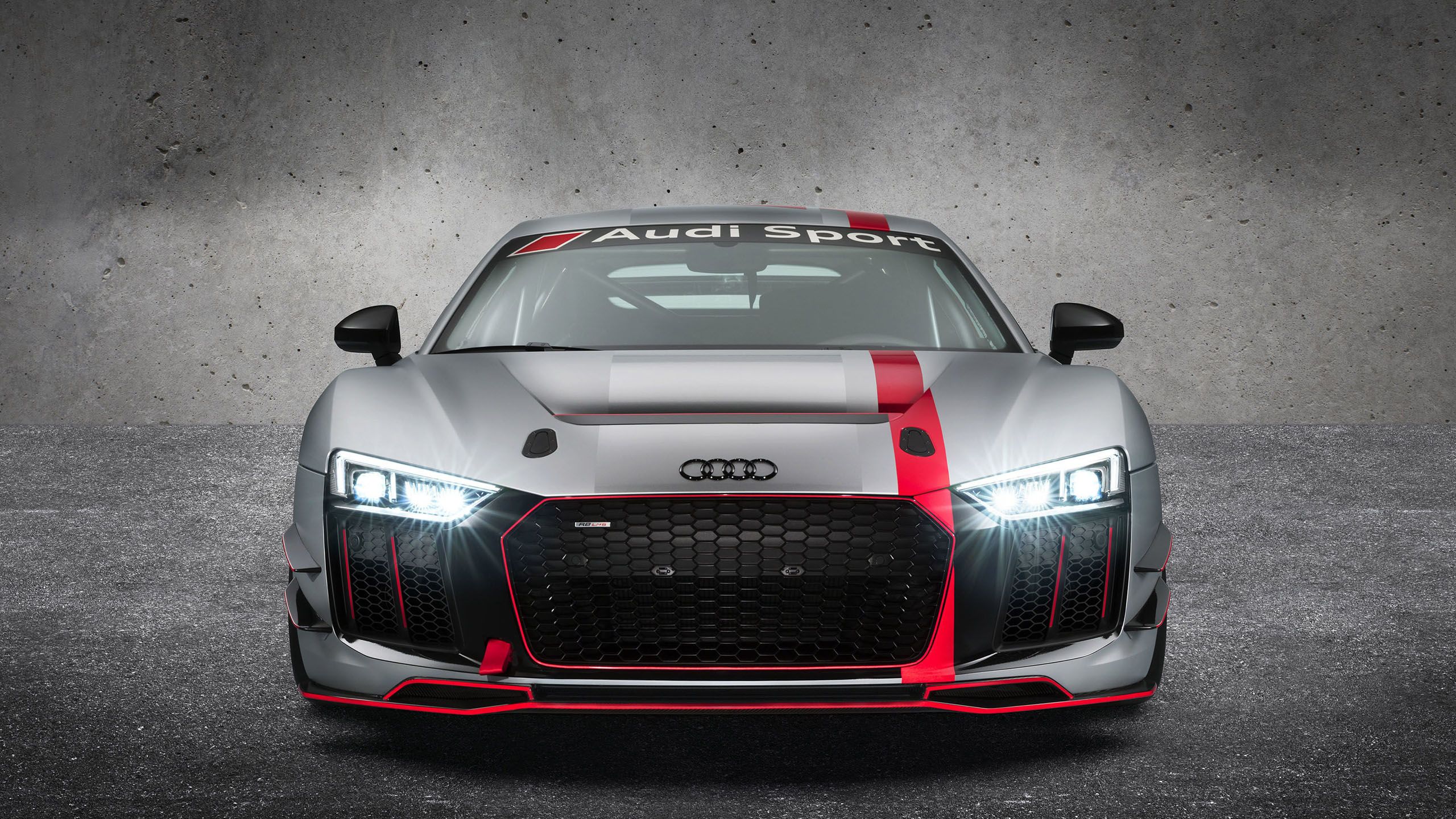 2560x1440 Audi R8 LMS GT4 Race Silver Car Sport Car HD Cars Wallpaper