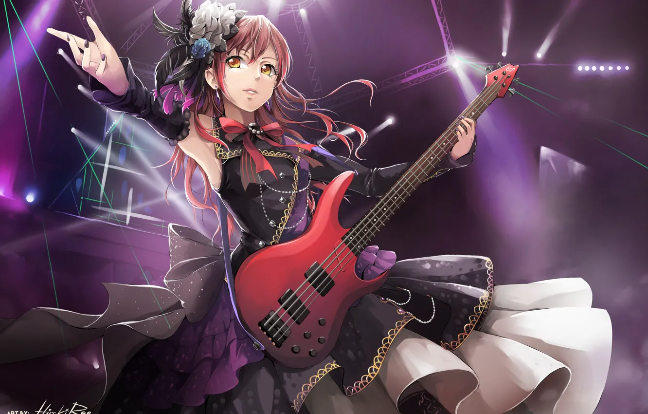 1332x850 Free girl, music, guitar 2K wallpaper for desktop and phone