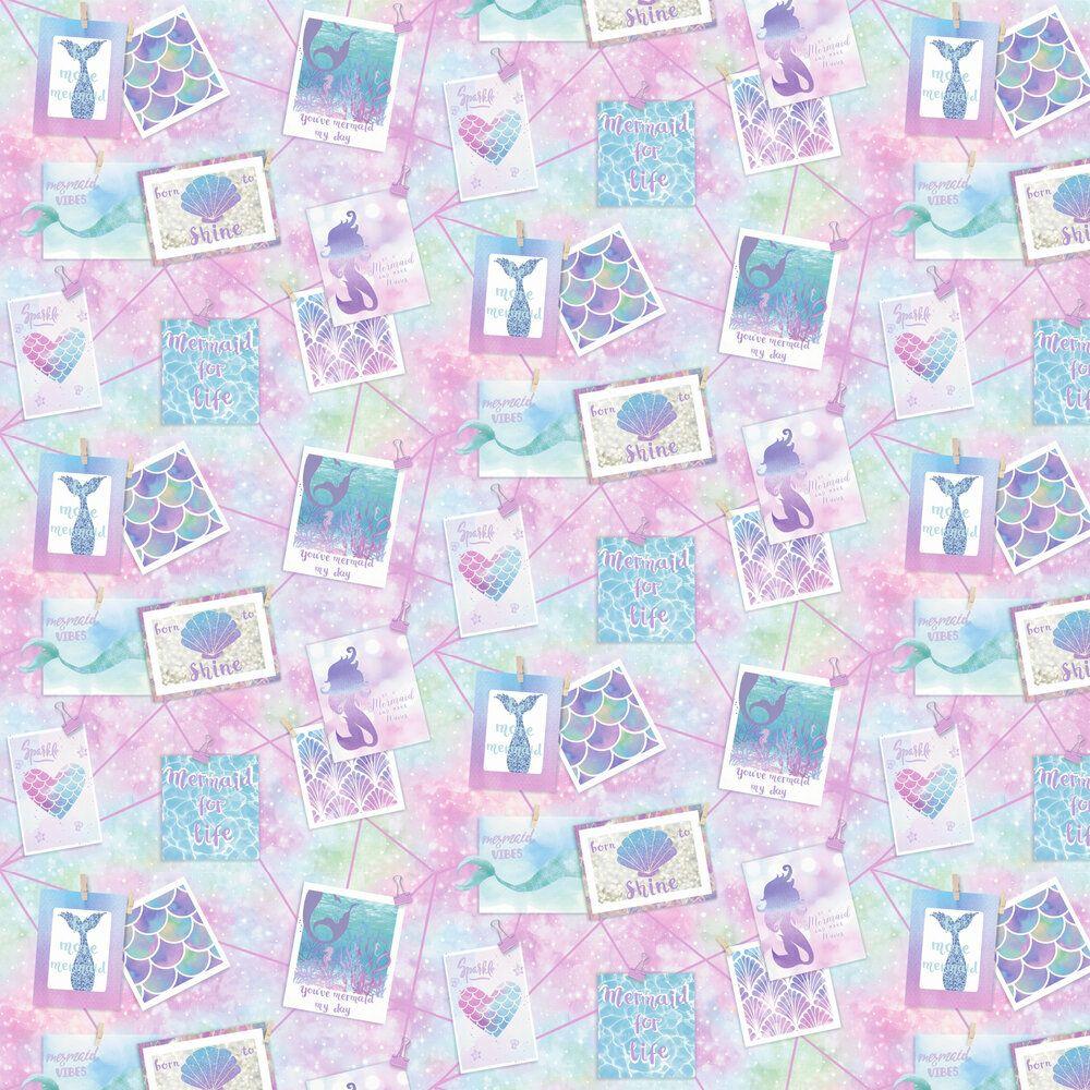 1000x1000 Be More Mermaid Glitter by Albany : Wallpaper Direct