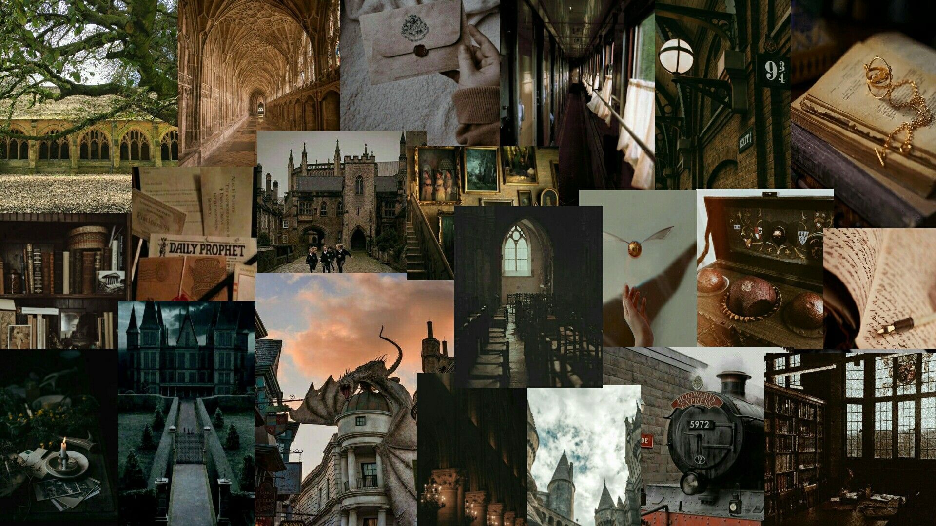1920x1080 Harry Potter Aesthetic Computer Wallpaper