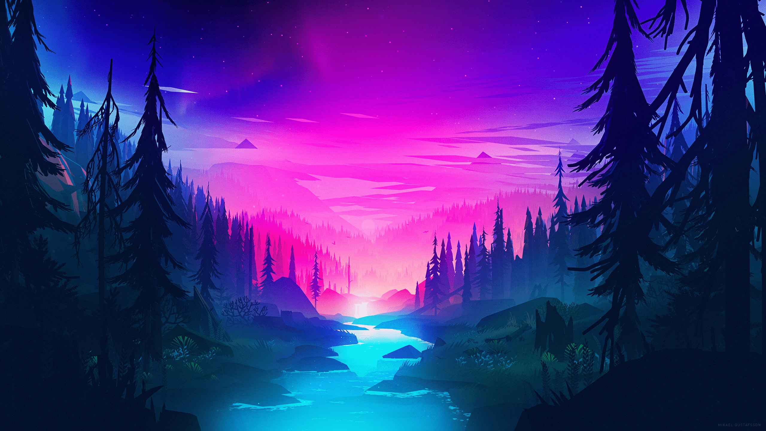 2560x1440 Small Memory by Mikael Gustafsson Edited by Me, I know its getting reposted often but I tried to change the colors and make it a little bit different [2560x1440]