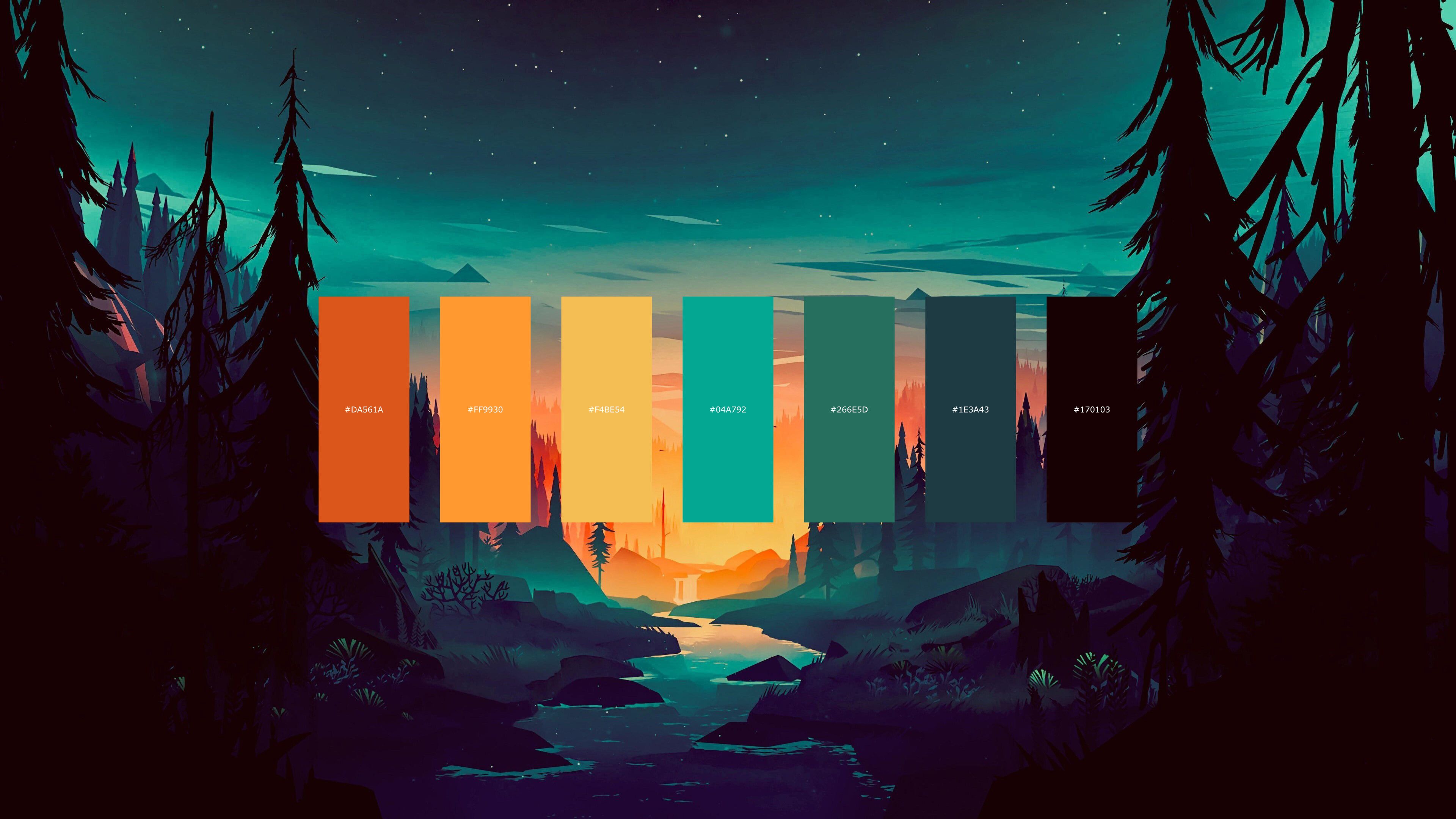3840x2160 Color Palette Wallpaper