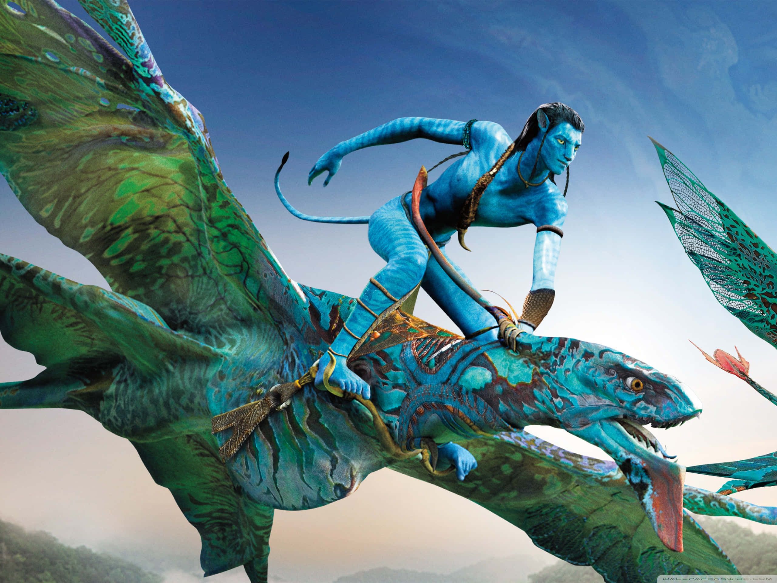 2560x1920 Download Avatar Pandora Riding Blue Dragon Wallpaper