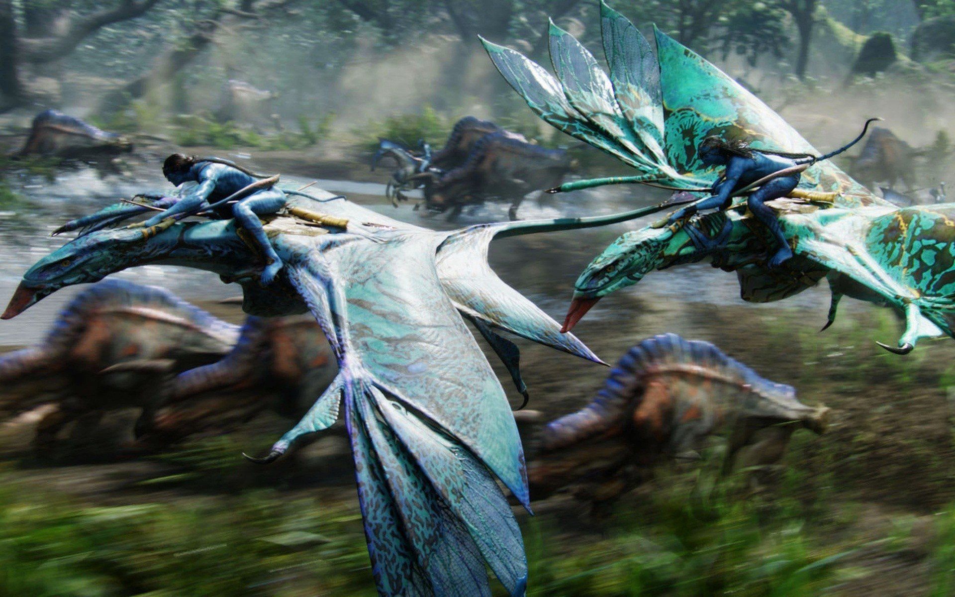 1920x1200 HD Wallpaper: Jake Sully and Neytiri in the World of Avatarx1200