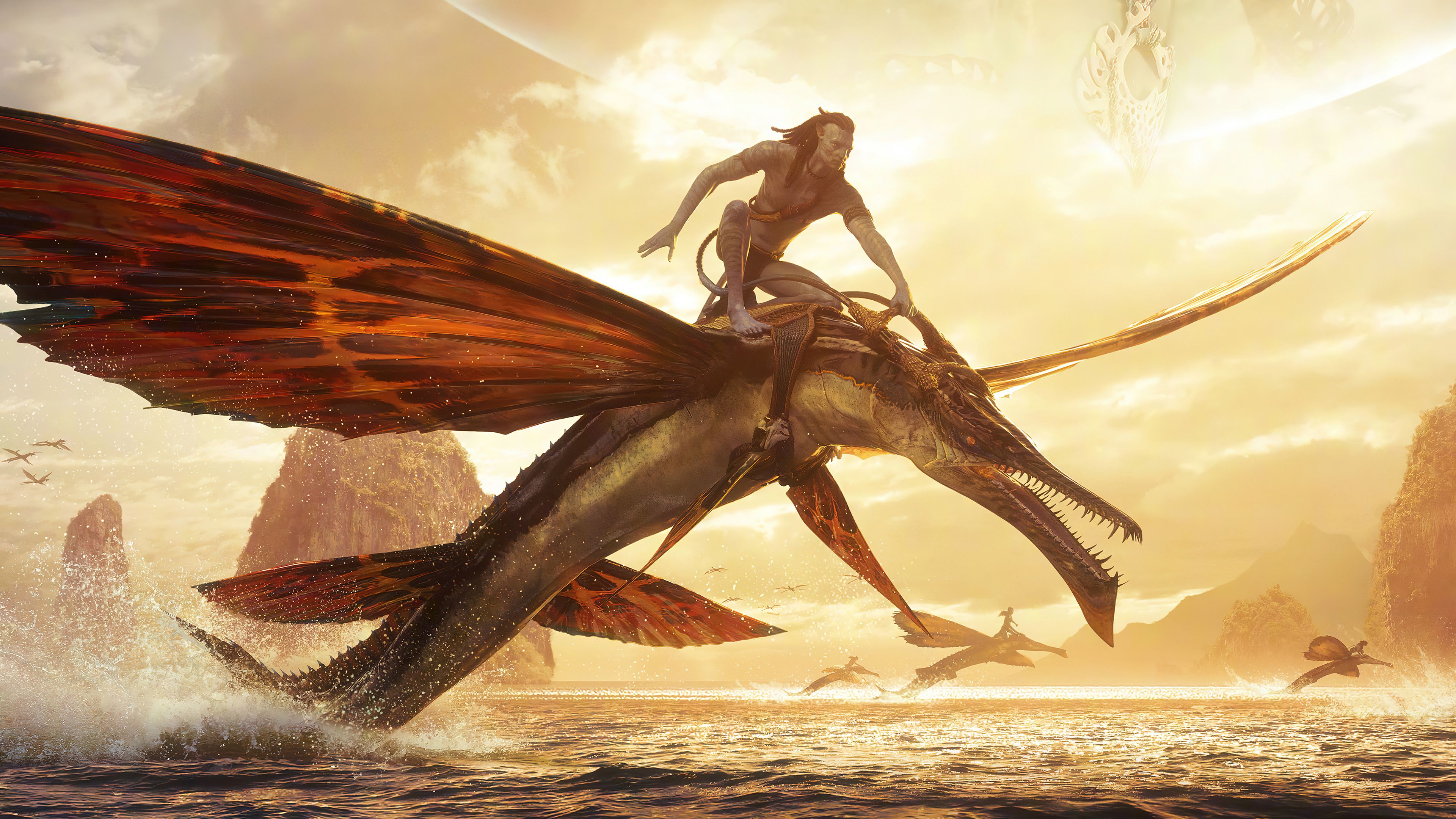 3840x2160 Avatar: The Way of Water Jake Sully Flying Creature Movie 4K Wallpaper iPhone HD Phone h