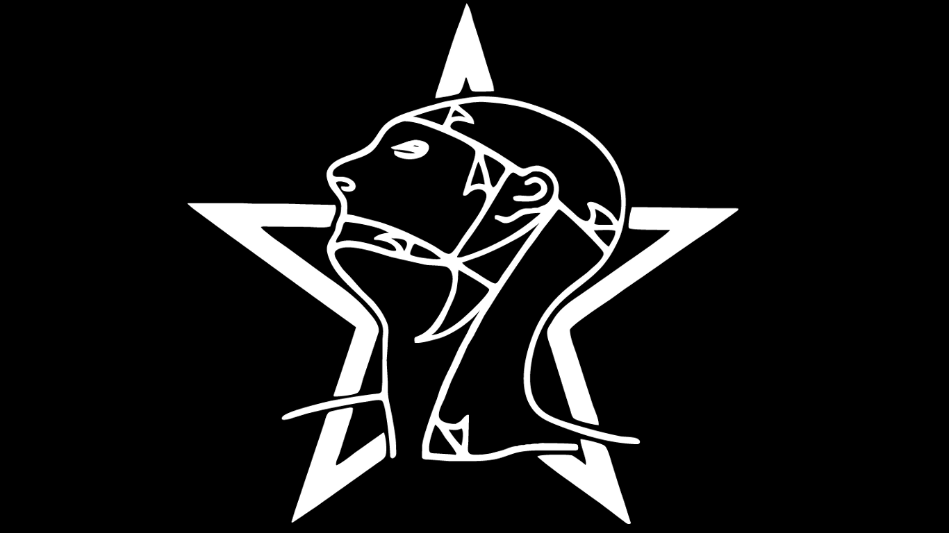 1366x768 Sisters Of Mercy Merciful Release Logo Wallpaper