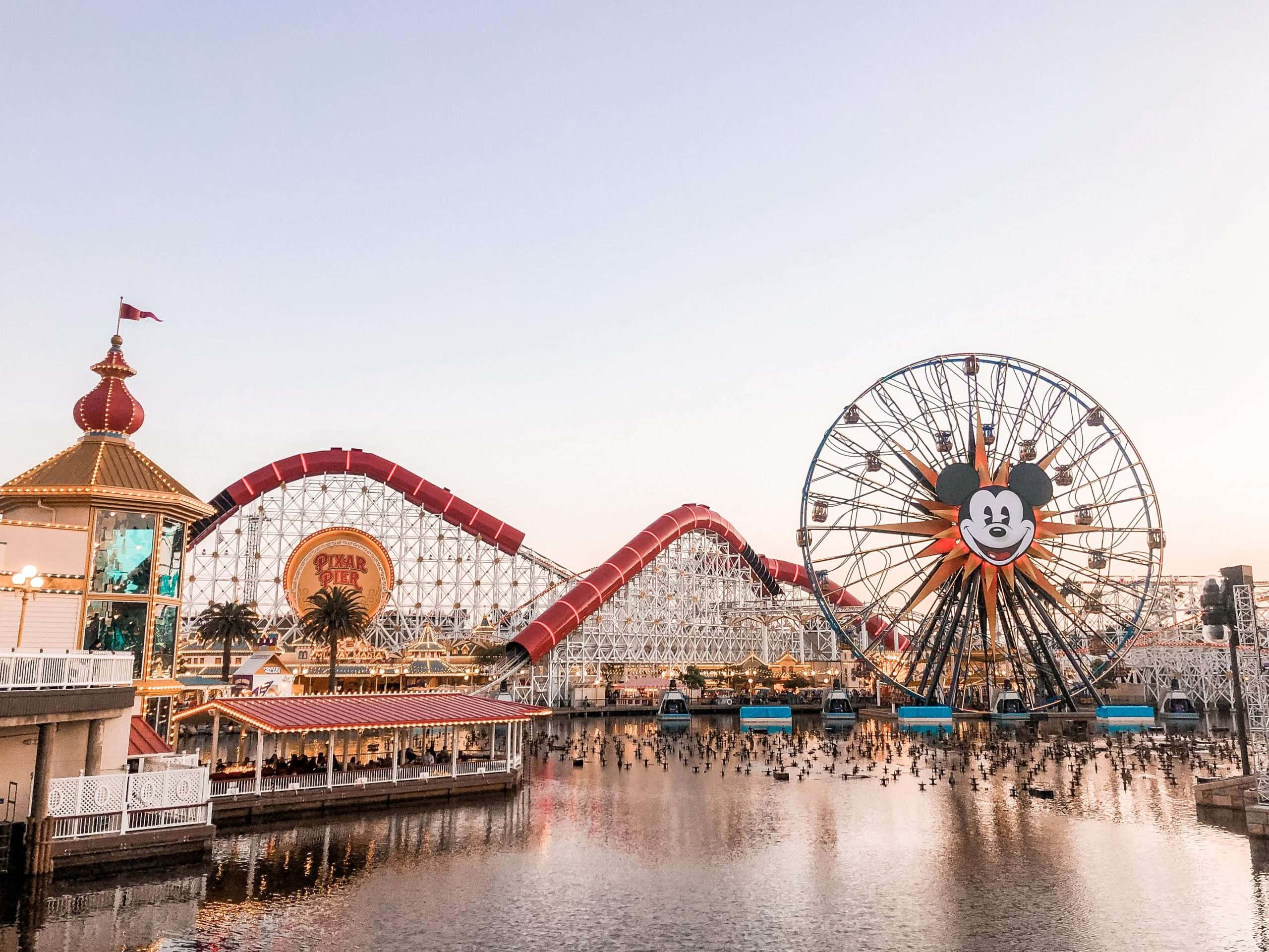 2560x1920 Download Disneyland California Adventure Park Sunset Wallpaper