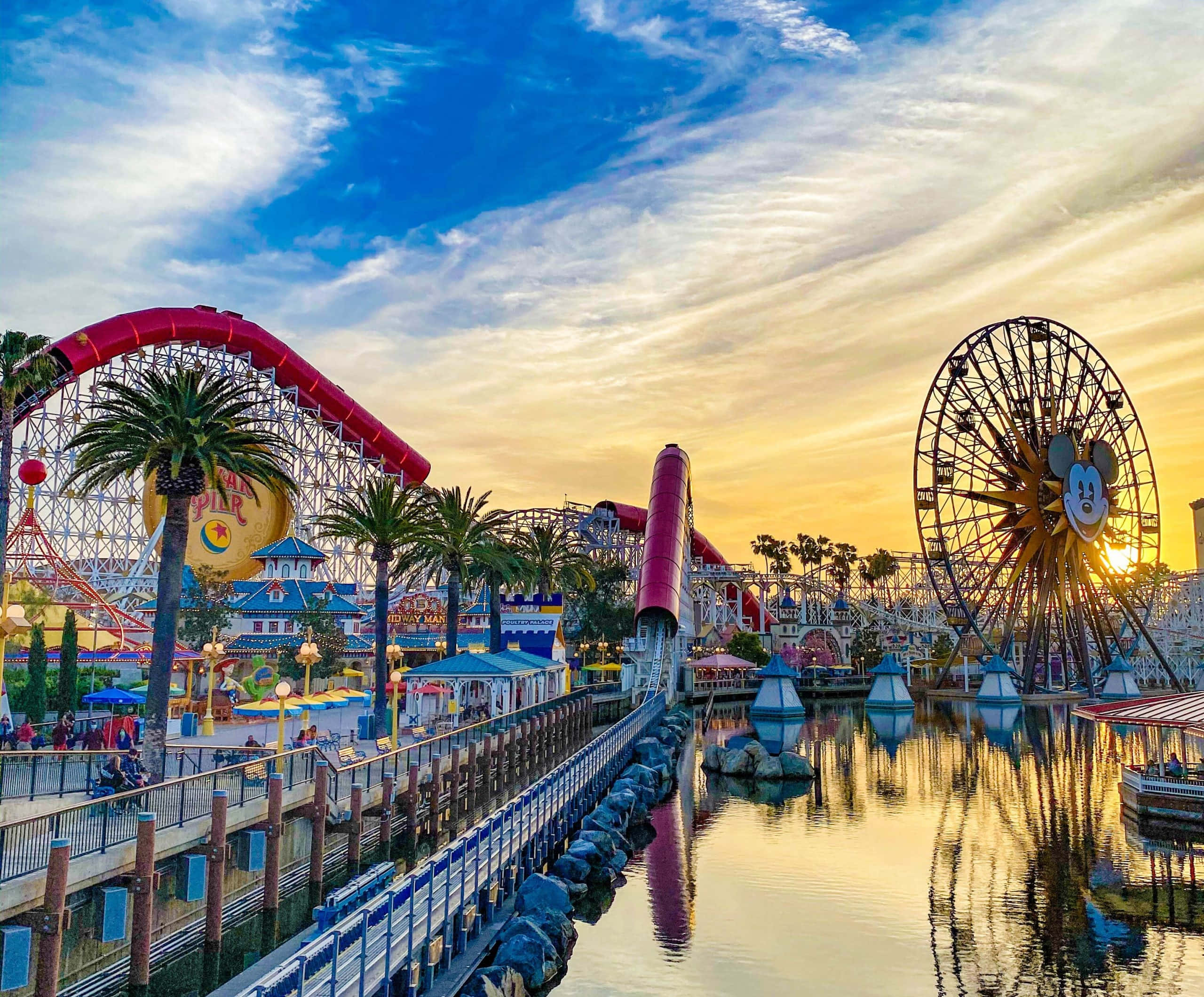 2560x2119 Download Disneyland California Adventure Park Sunset Wallpaper