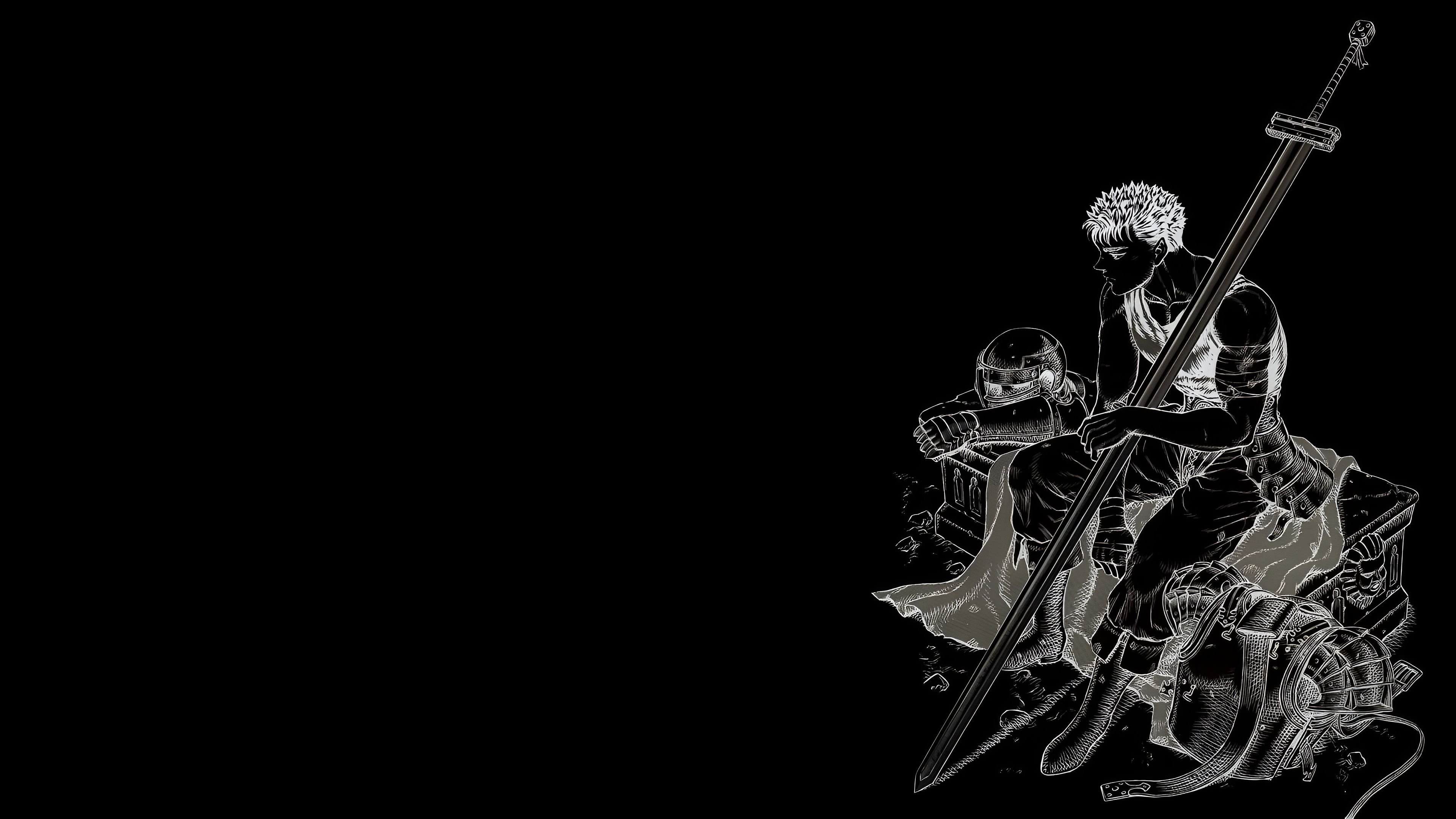 3840x2160 Berserk Guts Minimalist 4K Wallpaperx2160