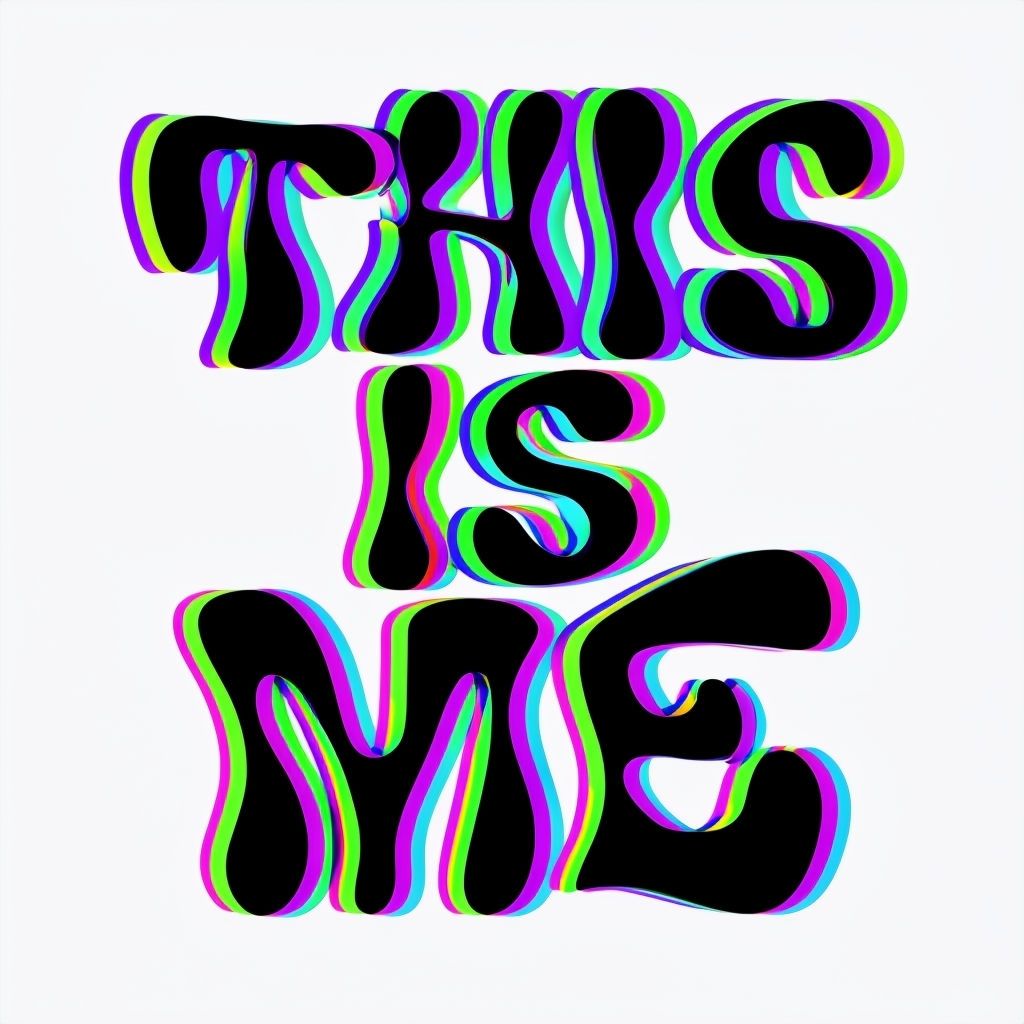 1024x1024 Vibrant Abstract TOXIC Glitch Art Typography Poster