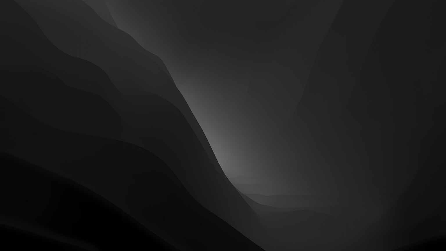 1536x864 MacOS Monterey Abstract Black Dark Mode Layers Wallpaper
