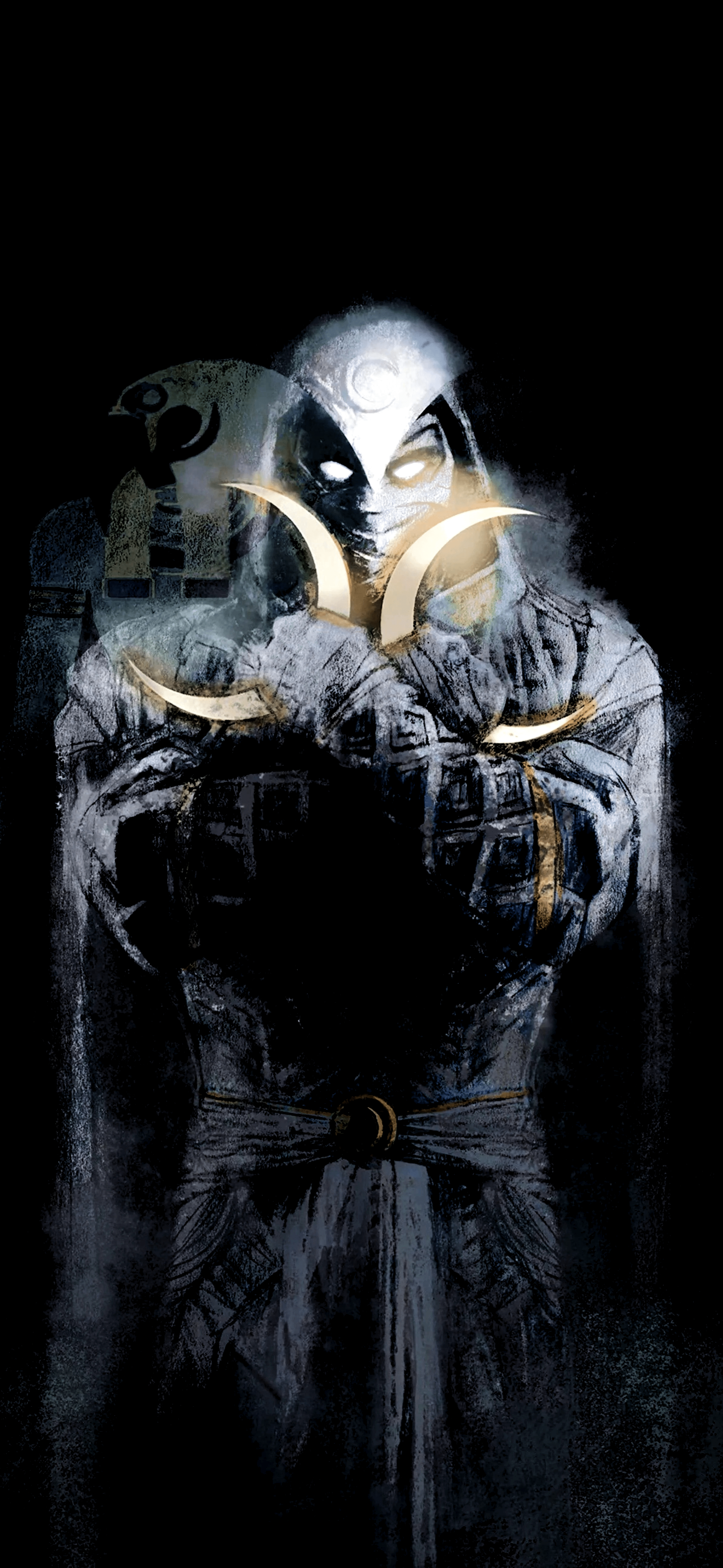 2391x5181 Moon Knight Logo Wallpaper