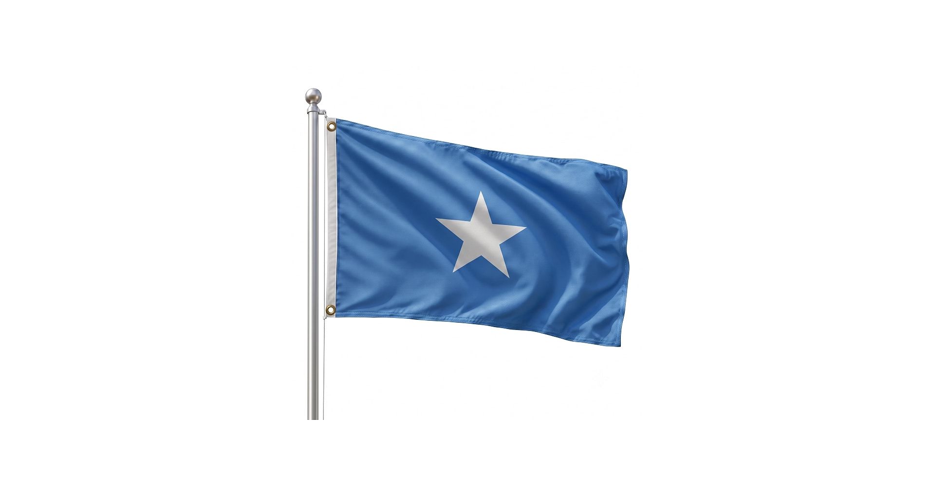 1910x1000 DMSE Somalia National Flag, 3ft X 5ft Resistant Outdoor & Indoor Flag Stitched Fly End & Heavy Duty Brass Grommets (3ft X 5ft)