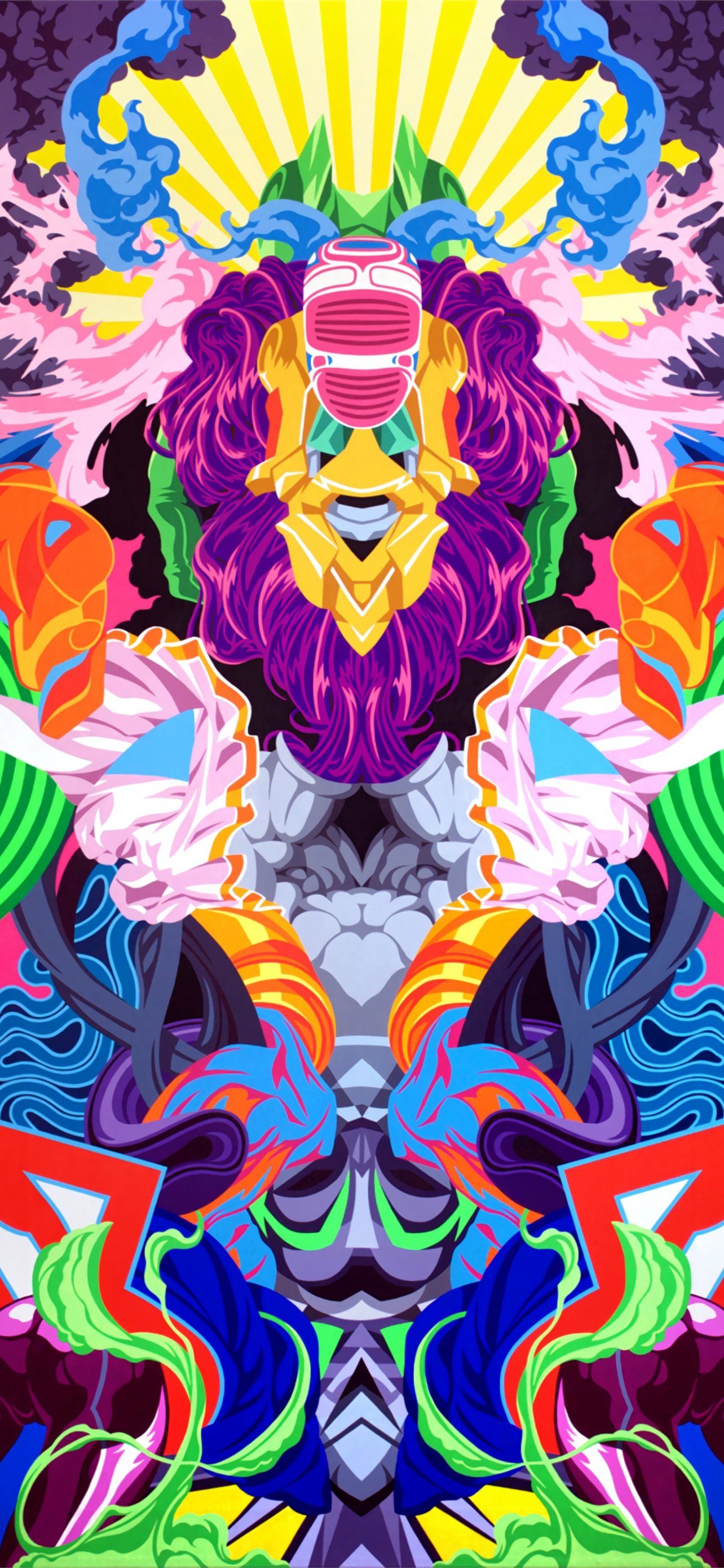 1284x2778 psychedelic music iPhone Wallpaper Free Download