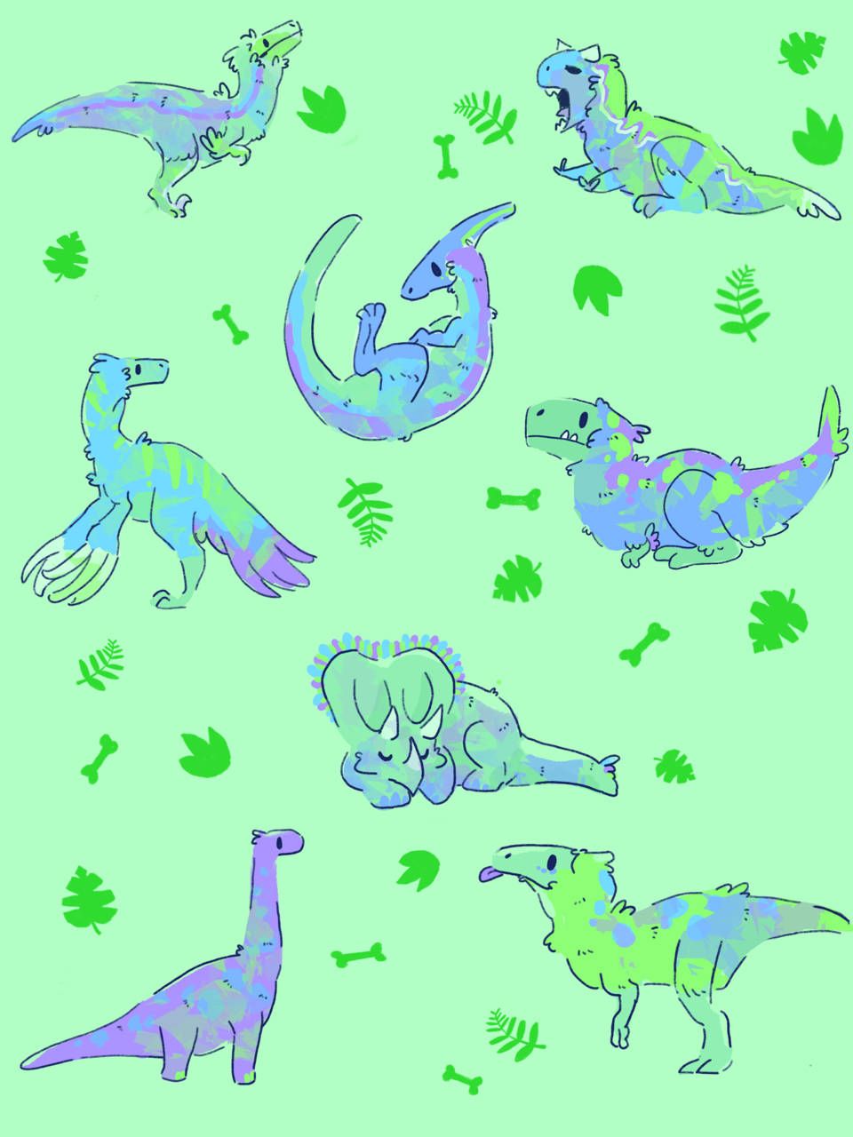960x1280 Download A dinosaur themed iPhone to make your device's personality stand out Wallpaper