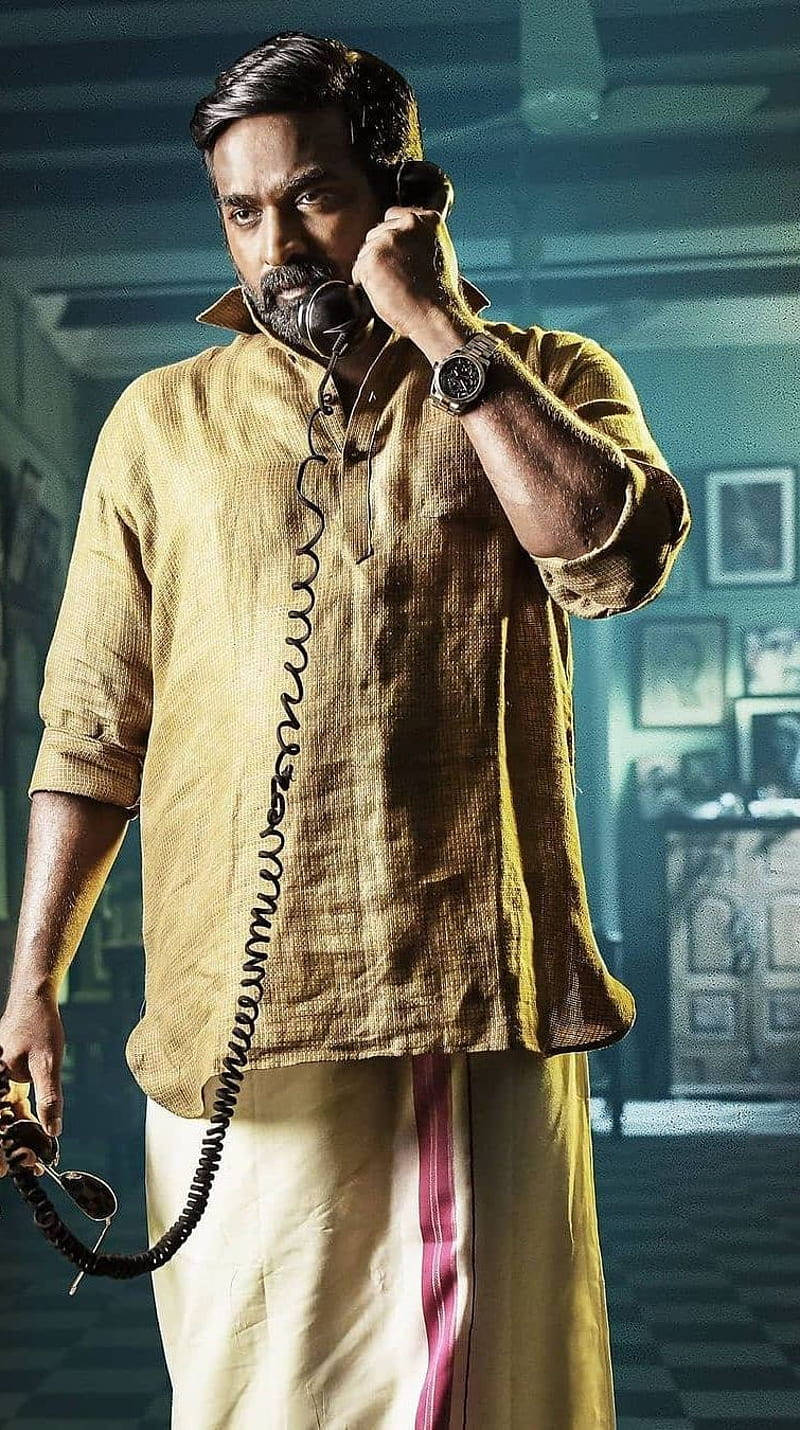 800x1430 Download Vijay Sethupathi from Master Movie in a Powerful Phone Conversation Wallpaper