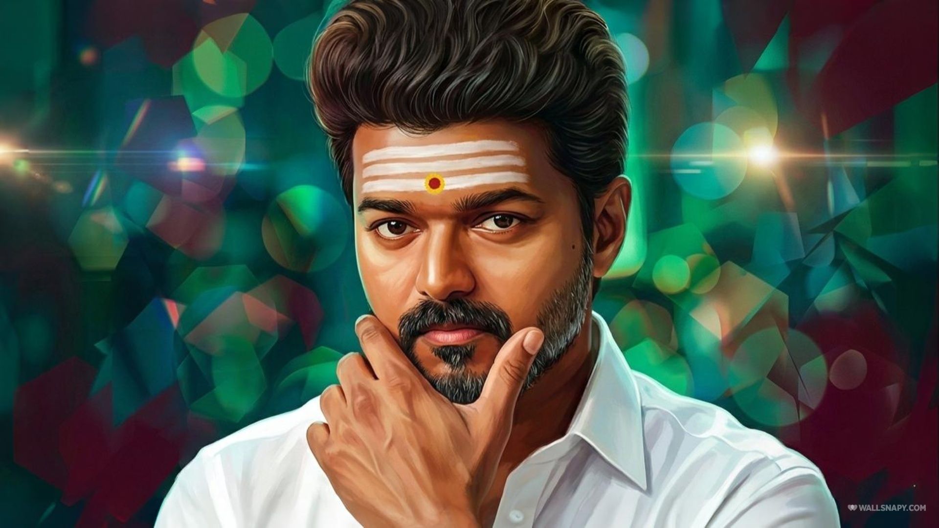 1920x1080 High quality mersal vijay mass look 4k HD pc wallpaper