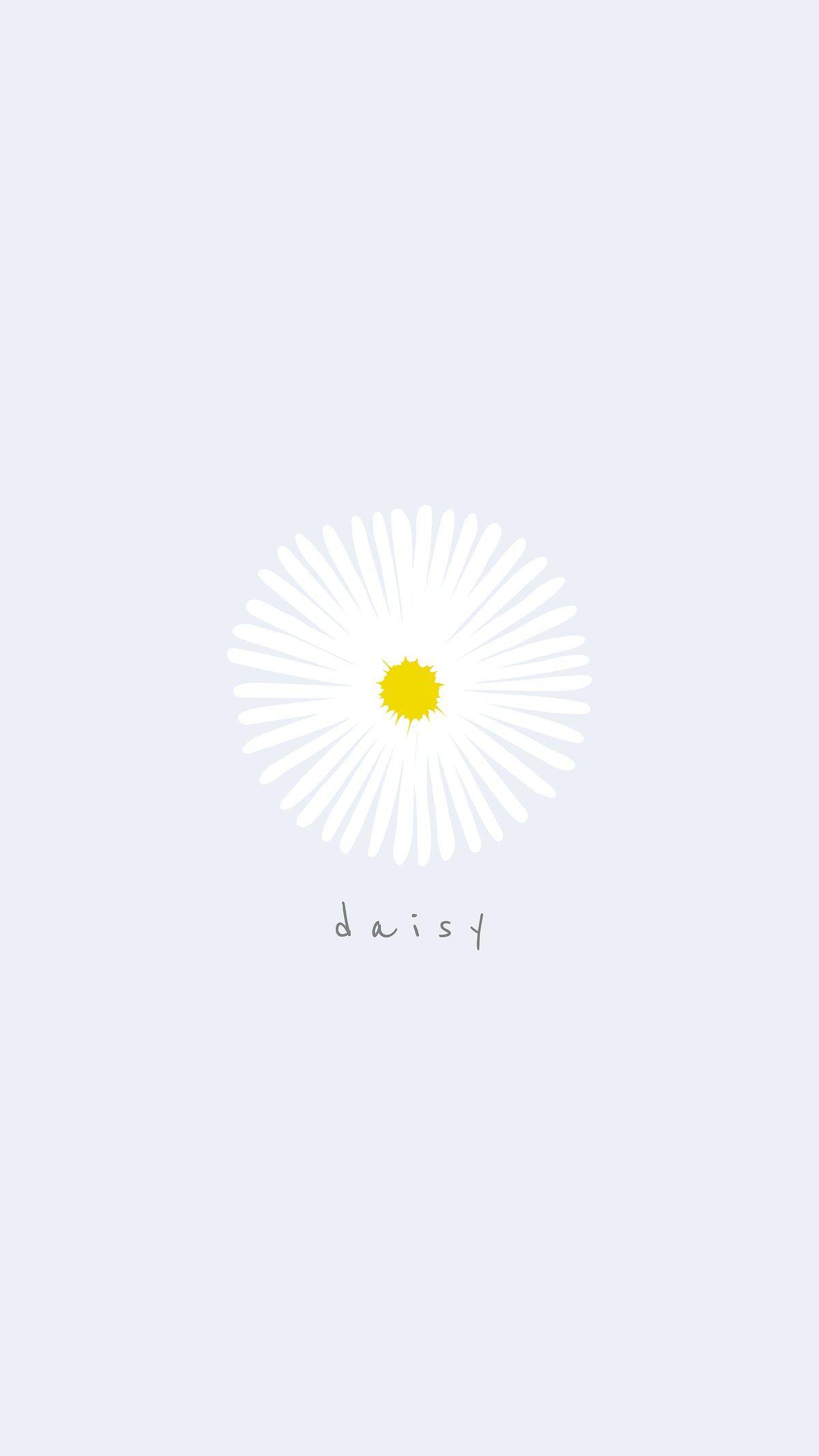 1200x2133 Minimal daisy flower phone background