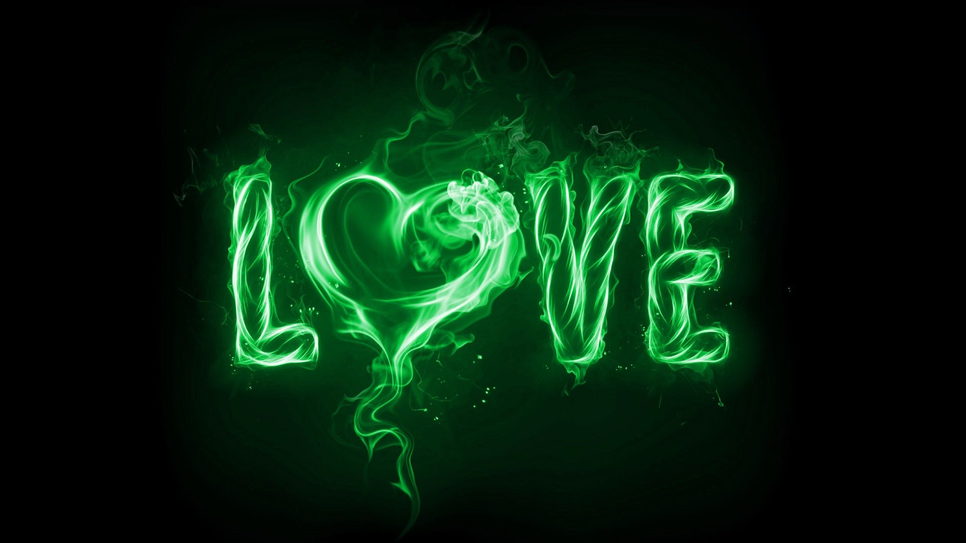 1920x1080 Green Love Wallpaper