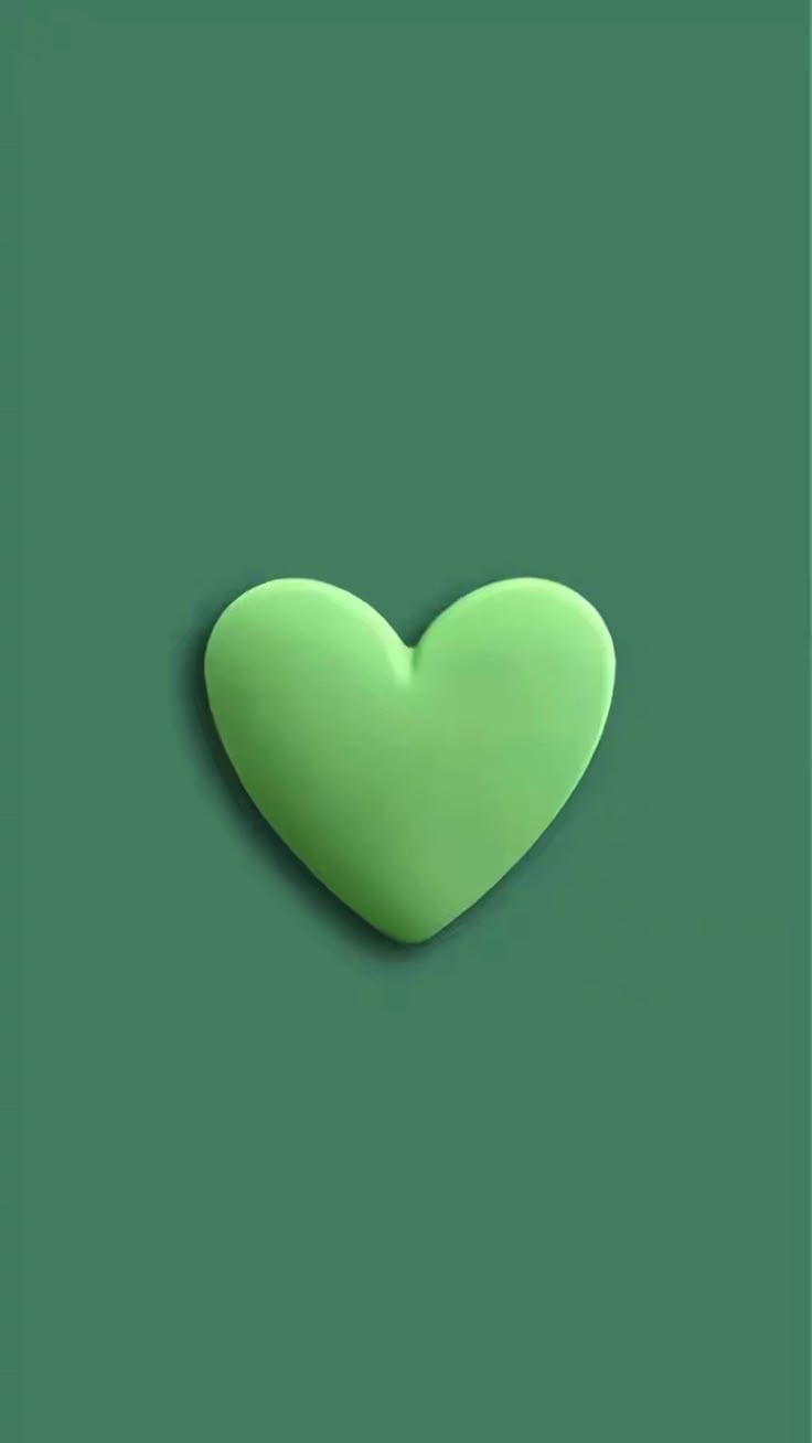 736x1308 Green Heart Shaped Object on Green Background. Green heart wallpaper, Green love wallpaper hd, Green