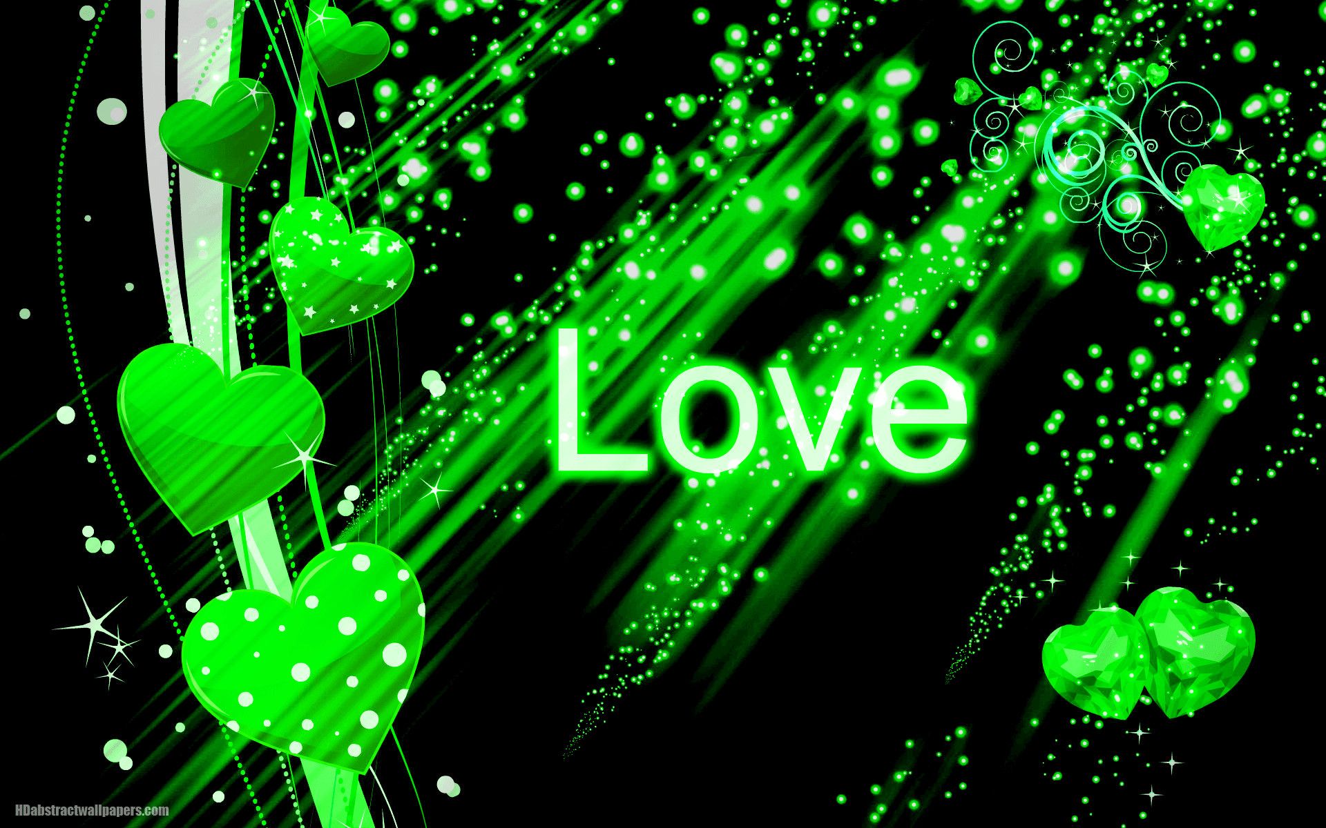 1920x1200 Green Love Wallpaper