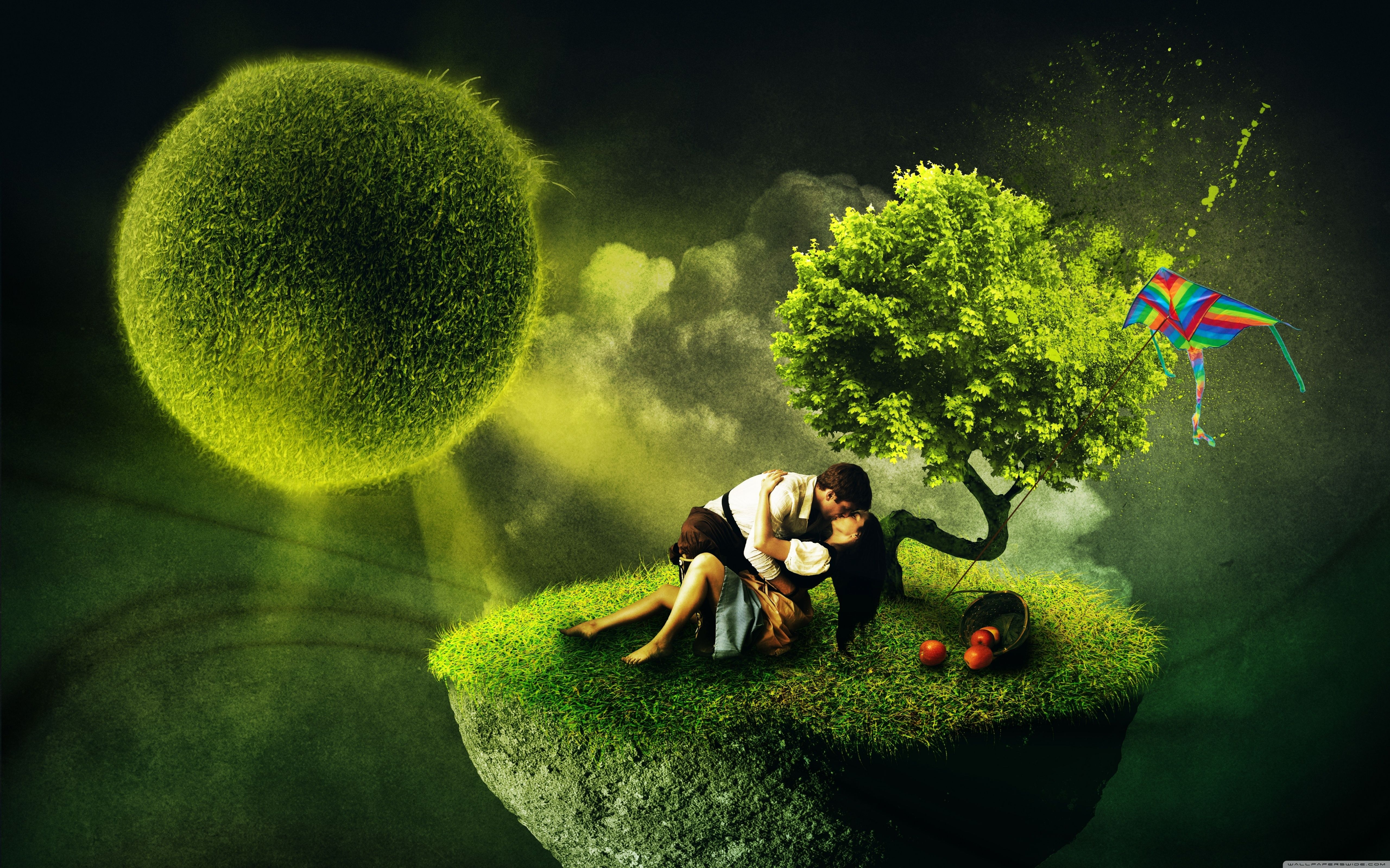 5120x3200 Free photo: Love Story, Green, Love