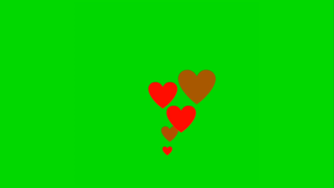 1280x720 Hearts, Beautiful Wallpaper, Green Screen. Free Stock Video