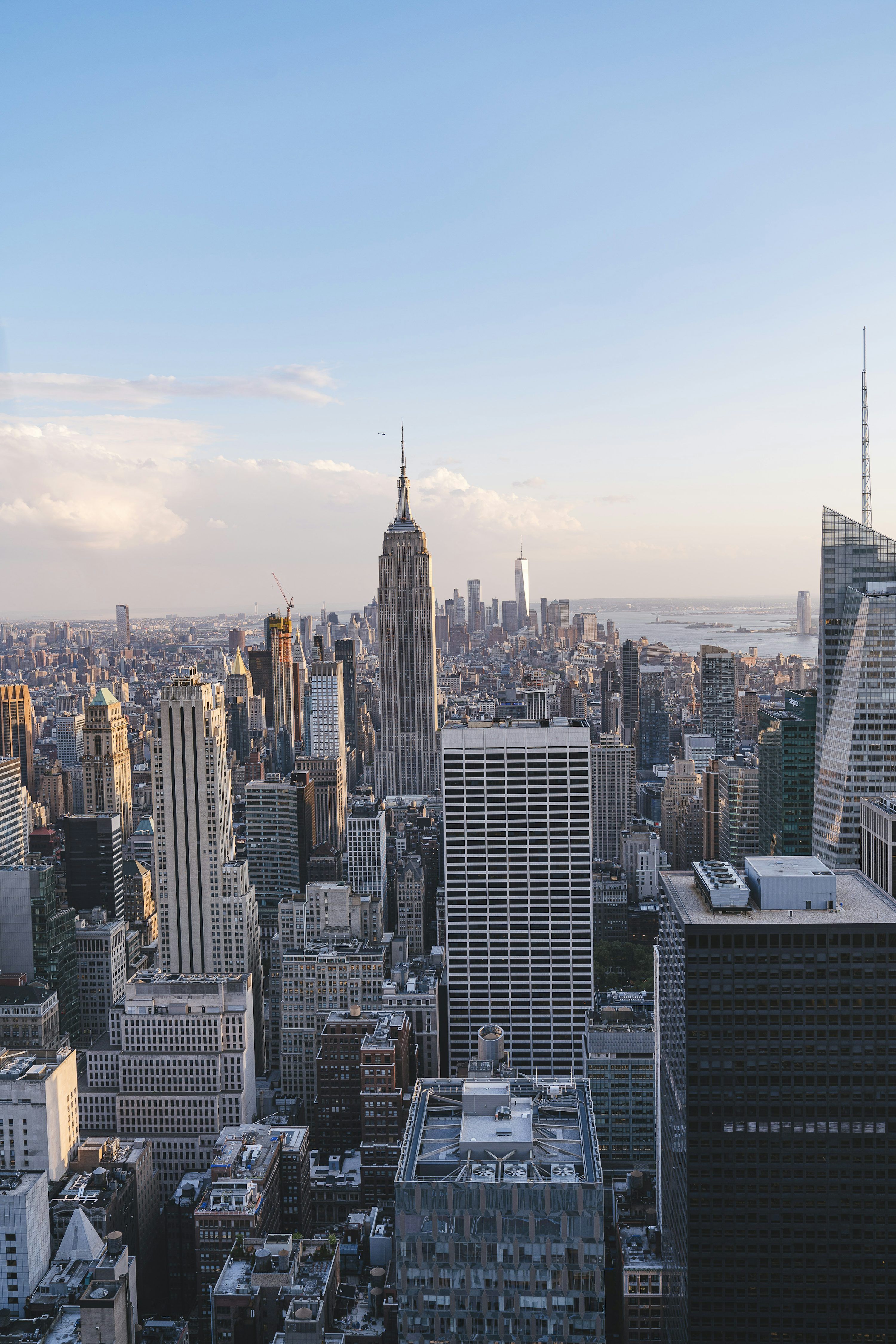 3000x4498 A view of a city from the top of a building