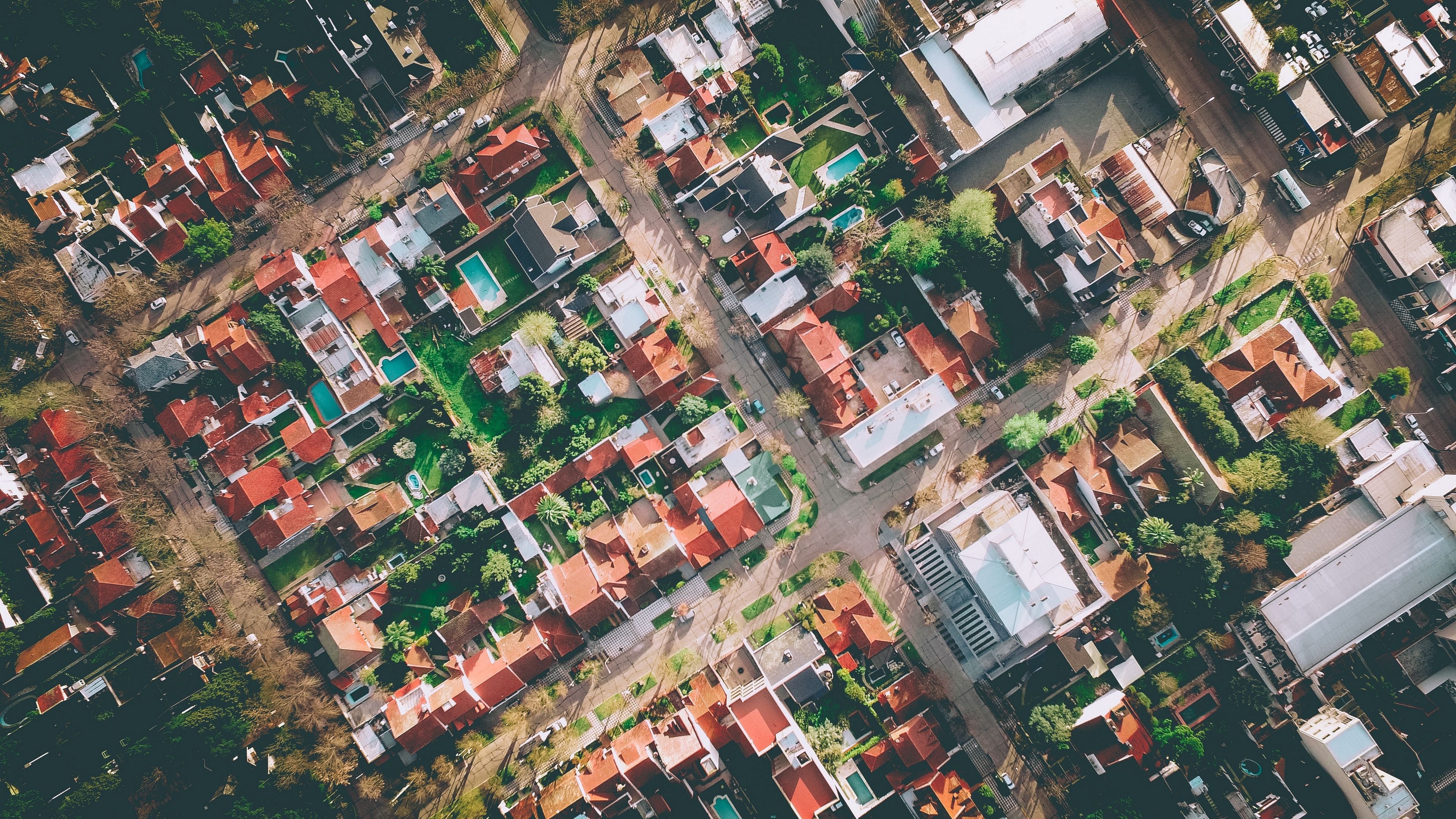 3840x2160 Free photo: City Top View, Buildings, City