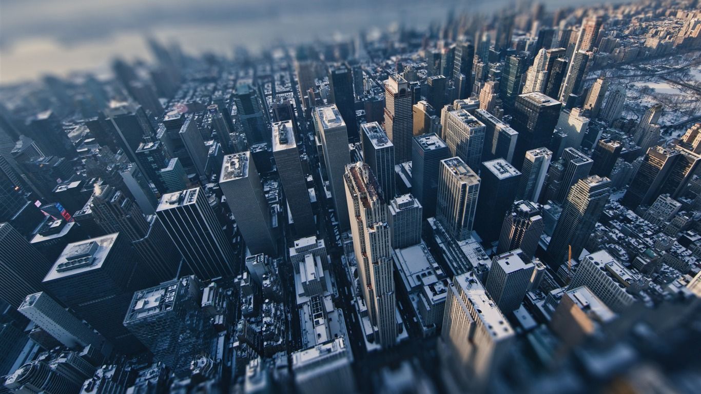 1366x768 Aerial View Of New York Cities HD Wallpaper
