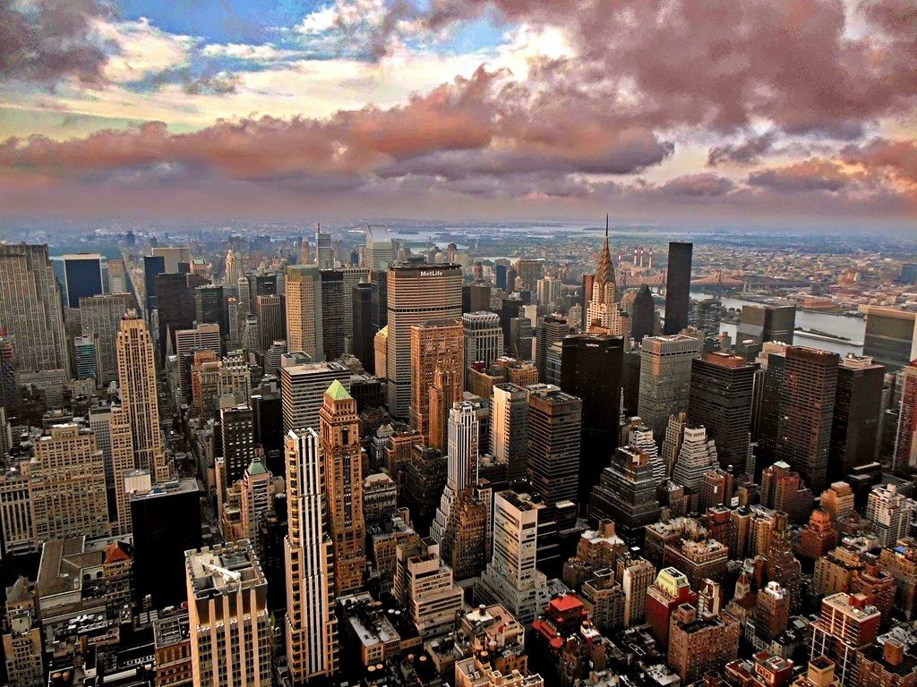 1024x768 View from the top State Building, New York City