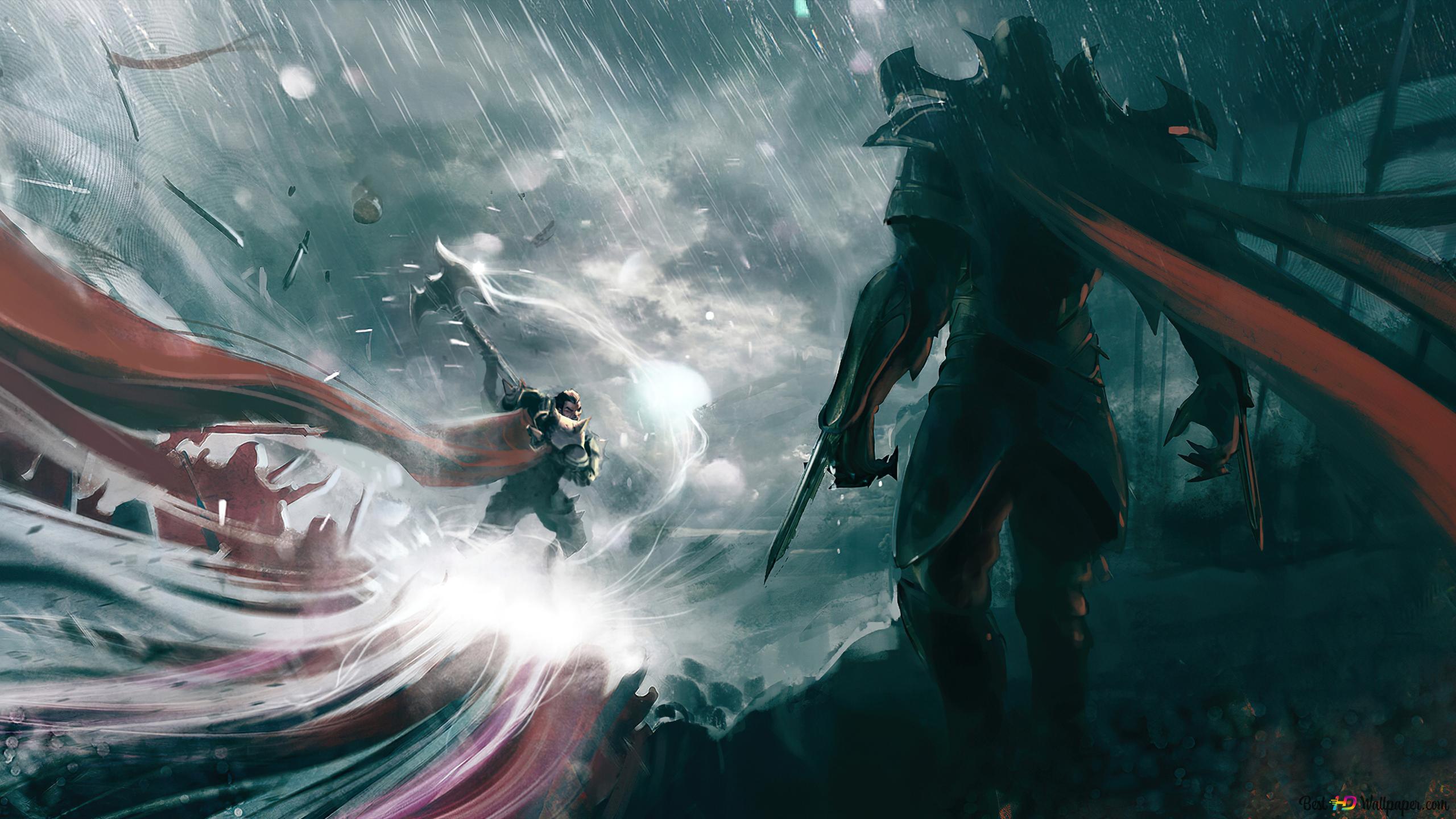 2560x1440 Zed Vs. Darius (Legends of Runeterra) of Legends [LOL] 4K wallpaper download