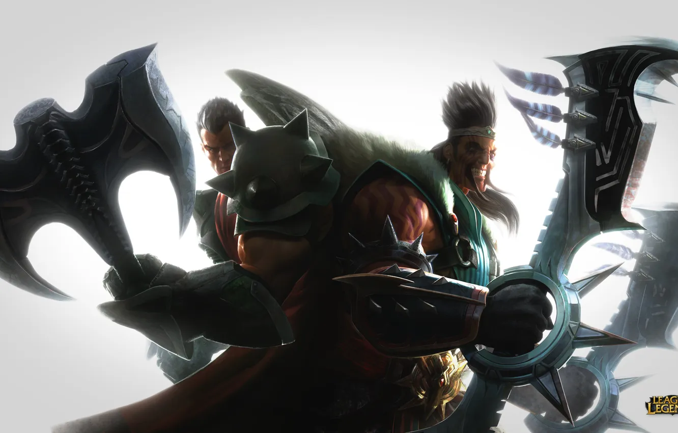 1332x850 Free League of Legends, brothers, LoL, Darius, axes wallpaper for desktop and phone