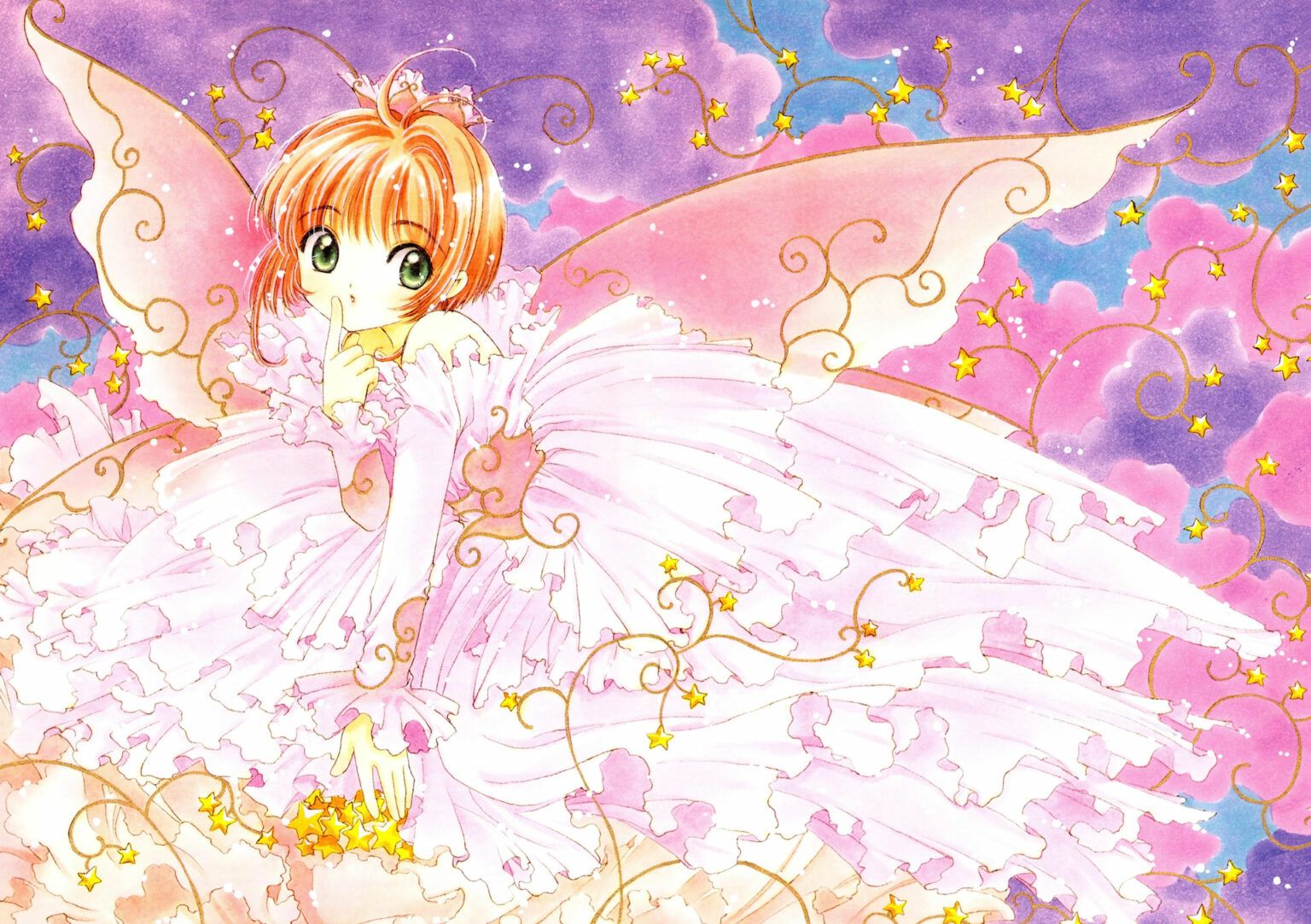 1536x1083 Cardcaptor Sakura Clamp Watercolor Wallpaper