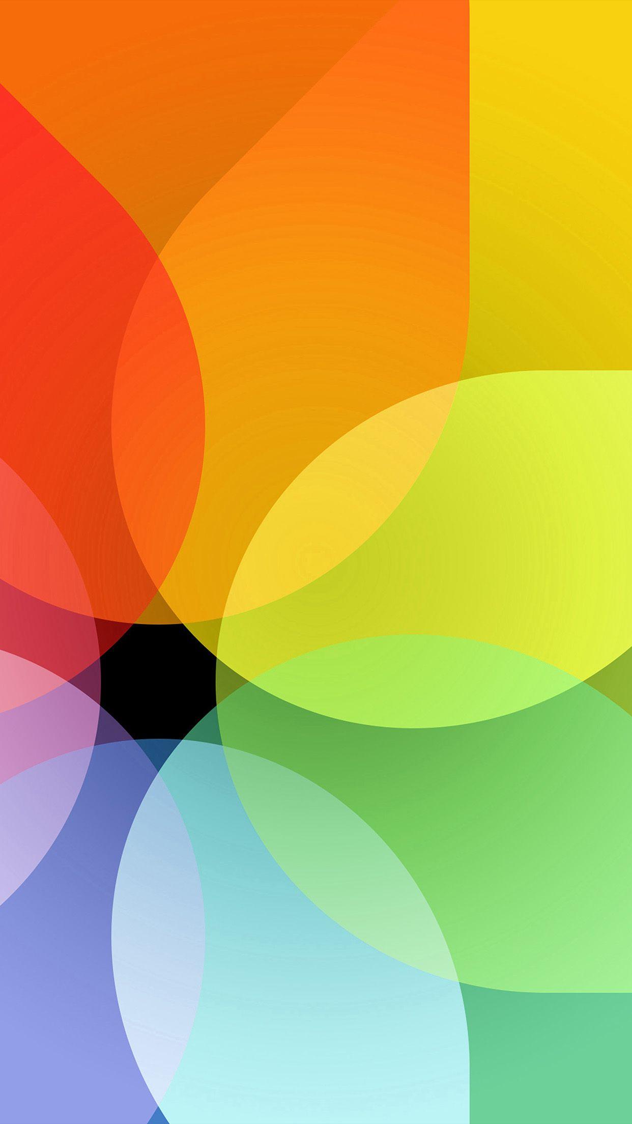 1242x2208 iPhone7 wallpaper. rainbow flower art pattern dark