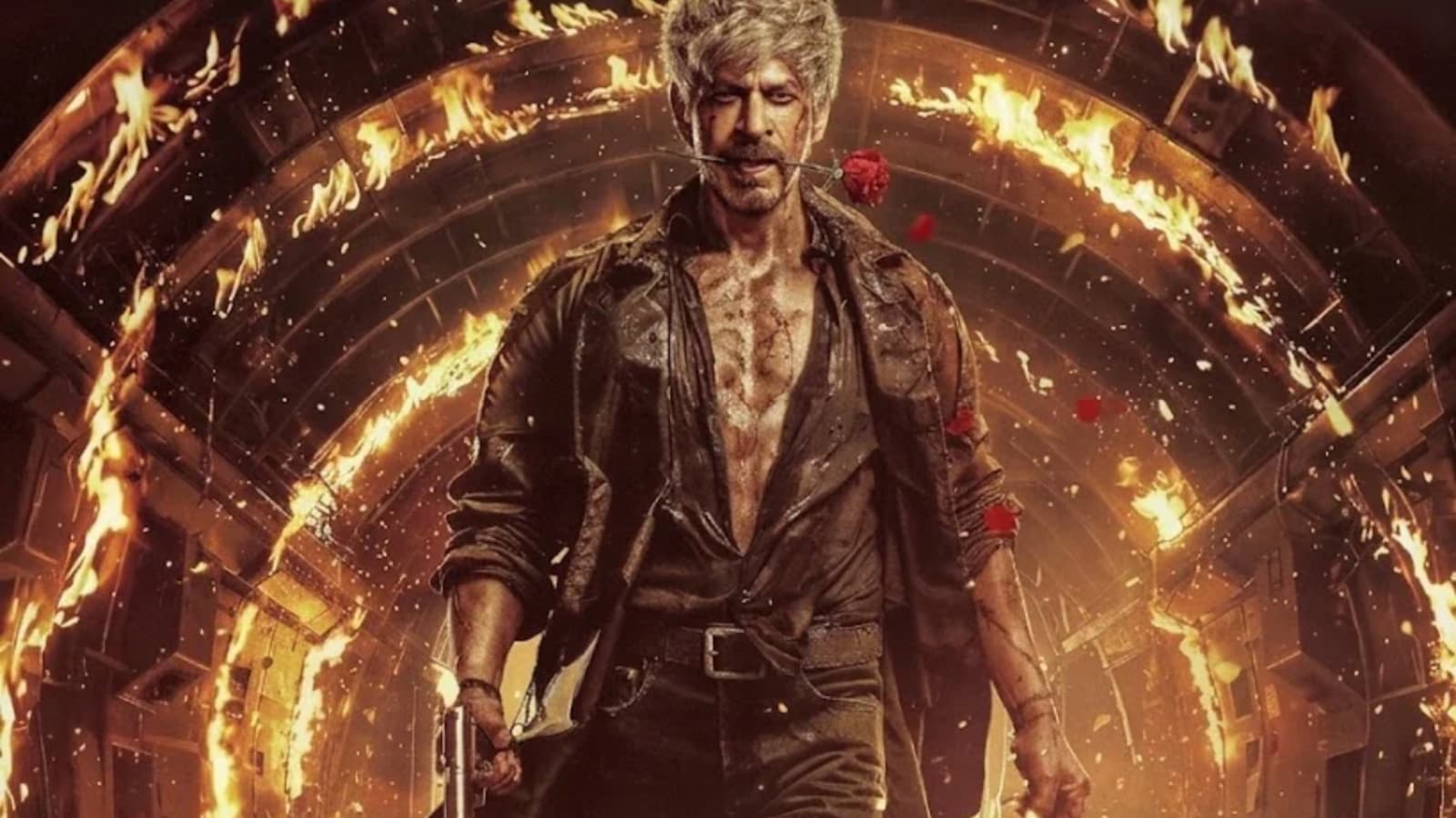 1600x900 King Poster OUT: Shah Rukh Khan sports rugged look with rose and gun, writes 'Qaatil nahi Aashiq hoon'