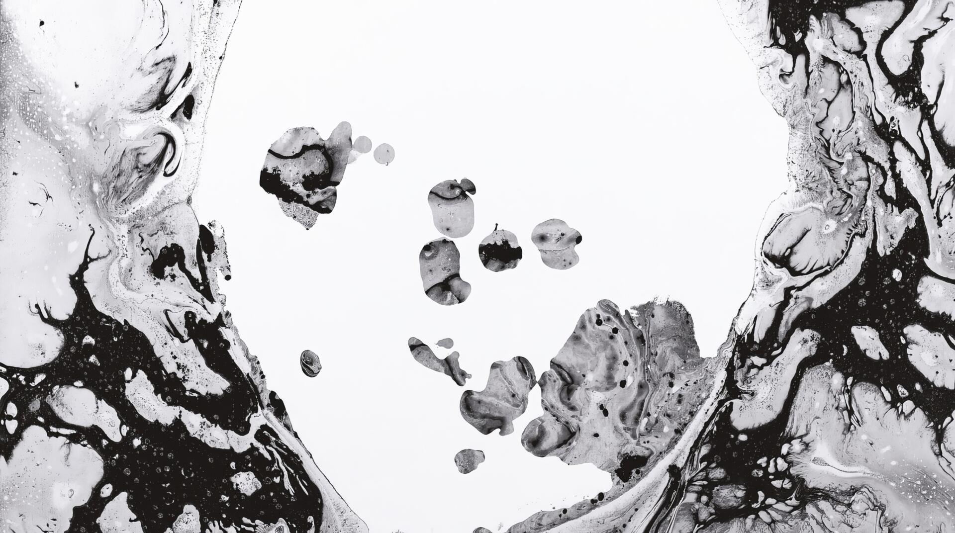 1920x1072 Download Music Album Cover Radiohead Abstract Black & White HD Wallpaperx1526