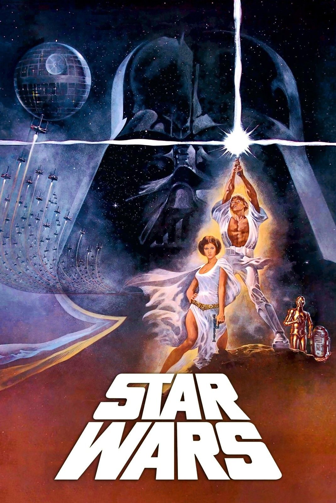 1069x1599 Star Wars Episode IV A New Hope Movie Poster 11X17 Darth Vader Luke