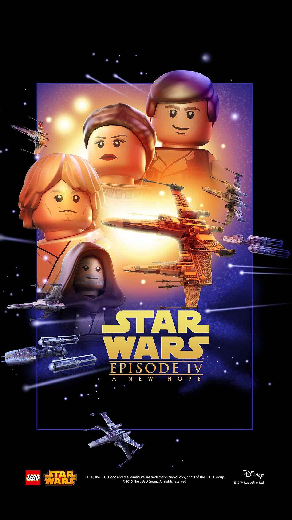 1242x2208 Starwars Lego Episode 4 New Hope Art Film iPhone 7 Wallpaper