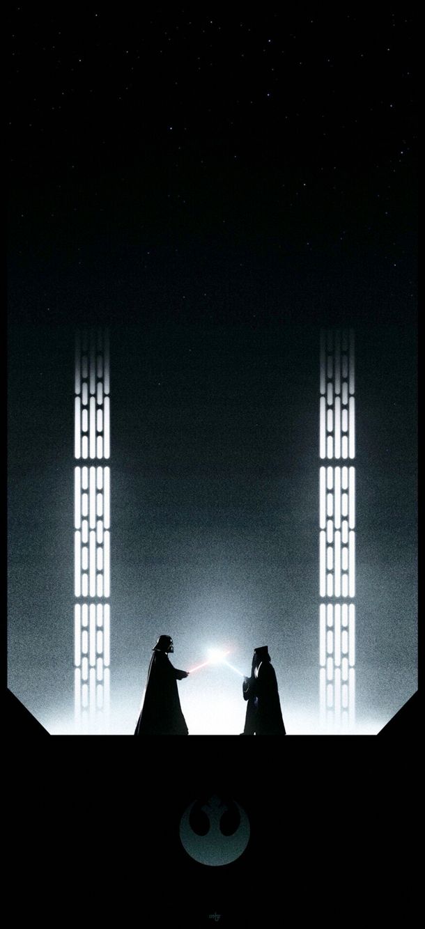 610x1334 Star Wars Darth Vader And Obi Wan Combat IPhone 6 Wallpaper